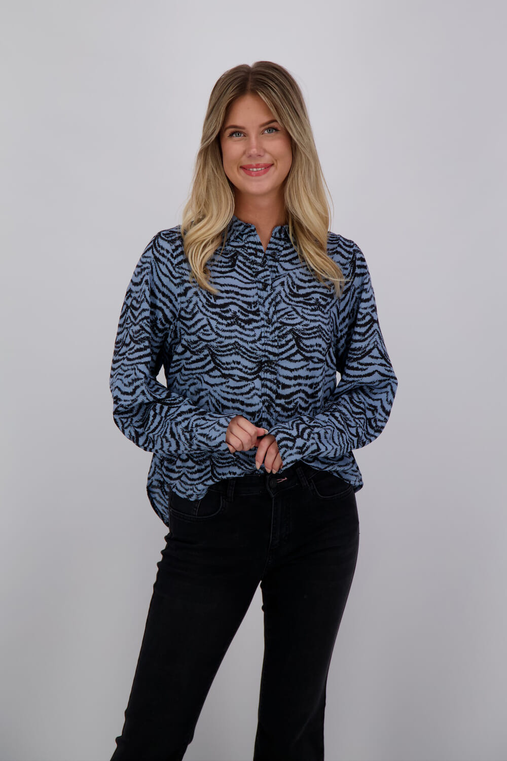 Scotch & Soda Blouse Print Blauw