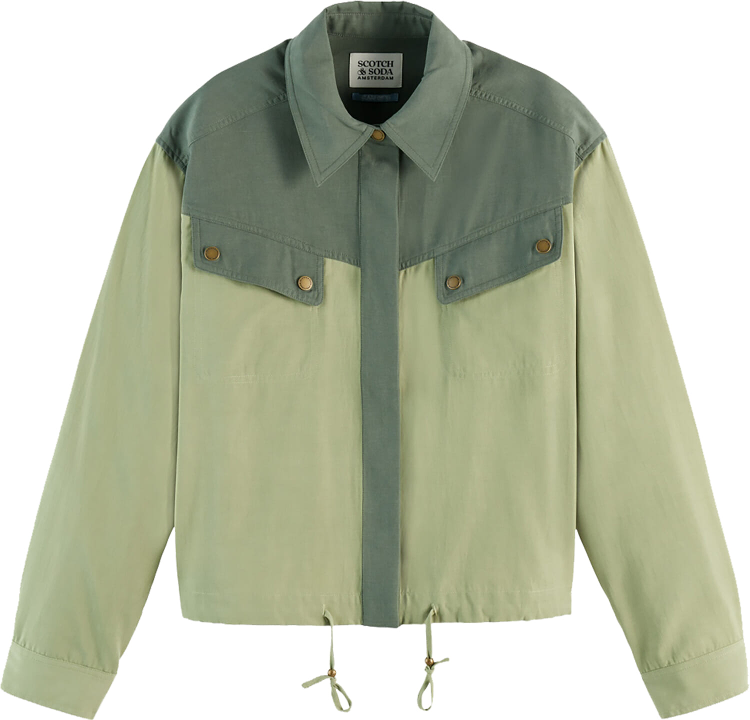 Scotch & Soda Blouse Contrast Colour Groen