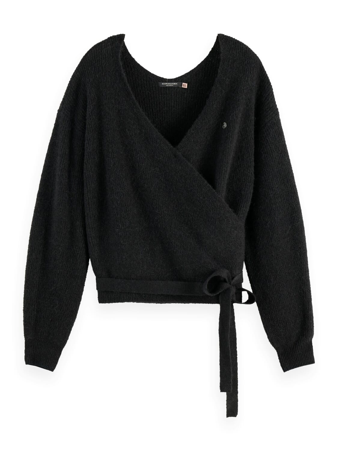 Scotch & Soda Vest Fuzzy Wrap Zwart