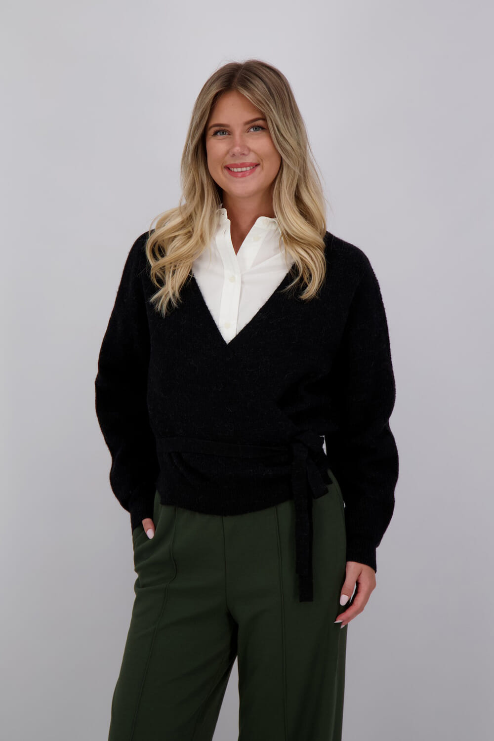 Scotch & Soda Vest Fuzzy Wrap Zwart