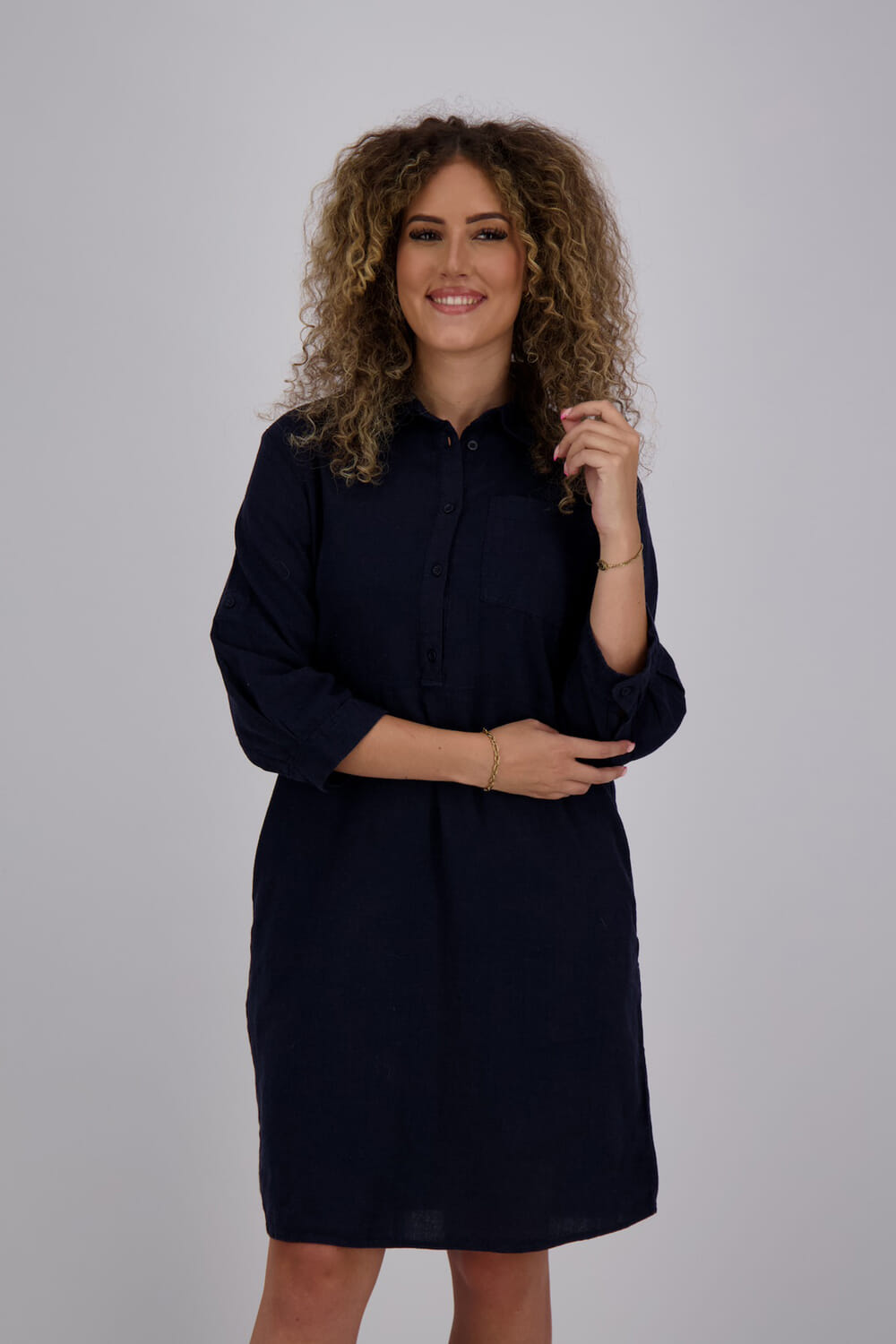 Freequent Jurk Laluna Blauw