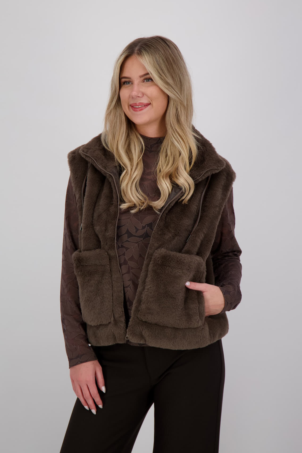 Freequent Bodywarmervest Fony  Taupe