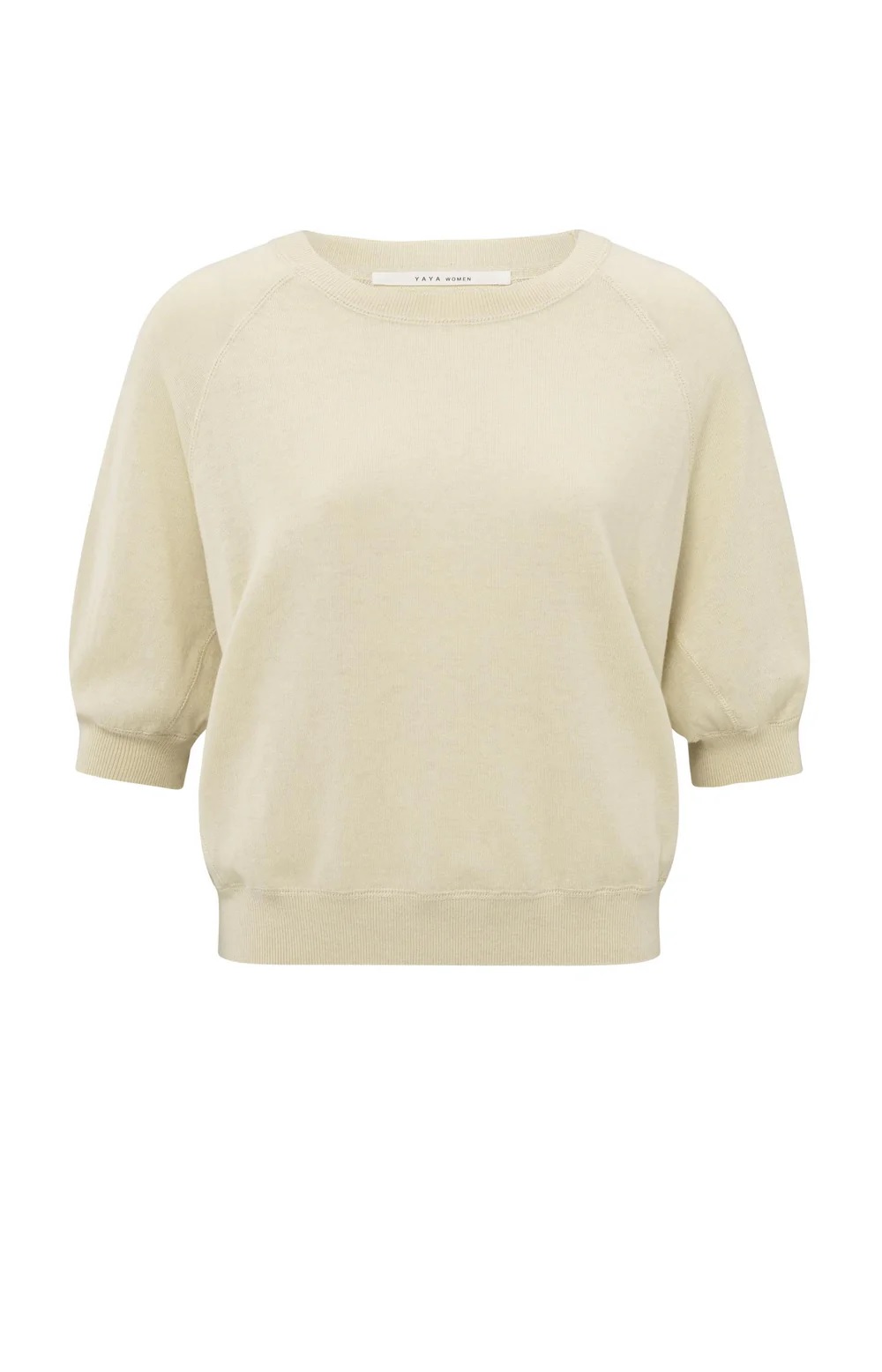 Yaya Fijngebreide sweater Bruin