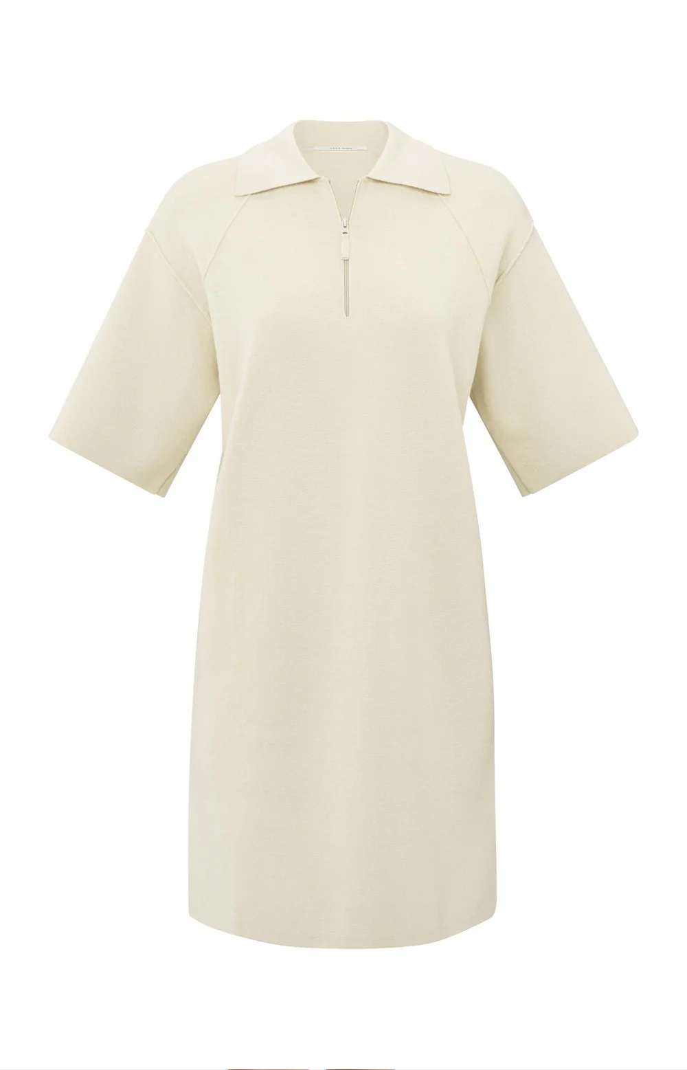 Yaya Polo-jurk met rits Bruin