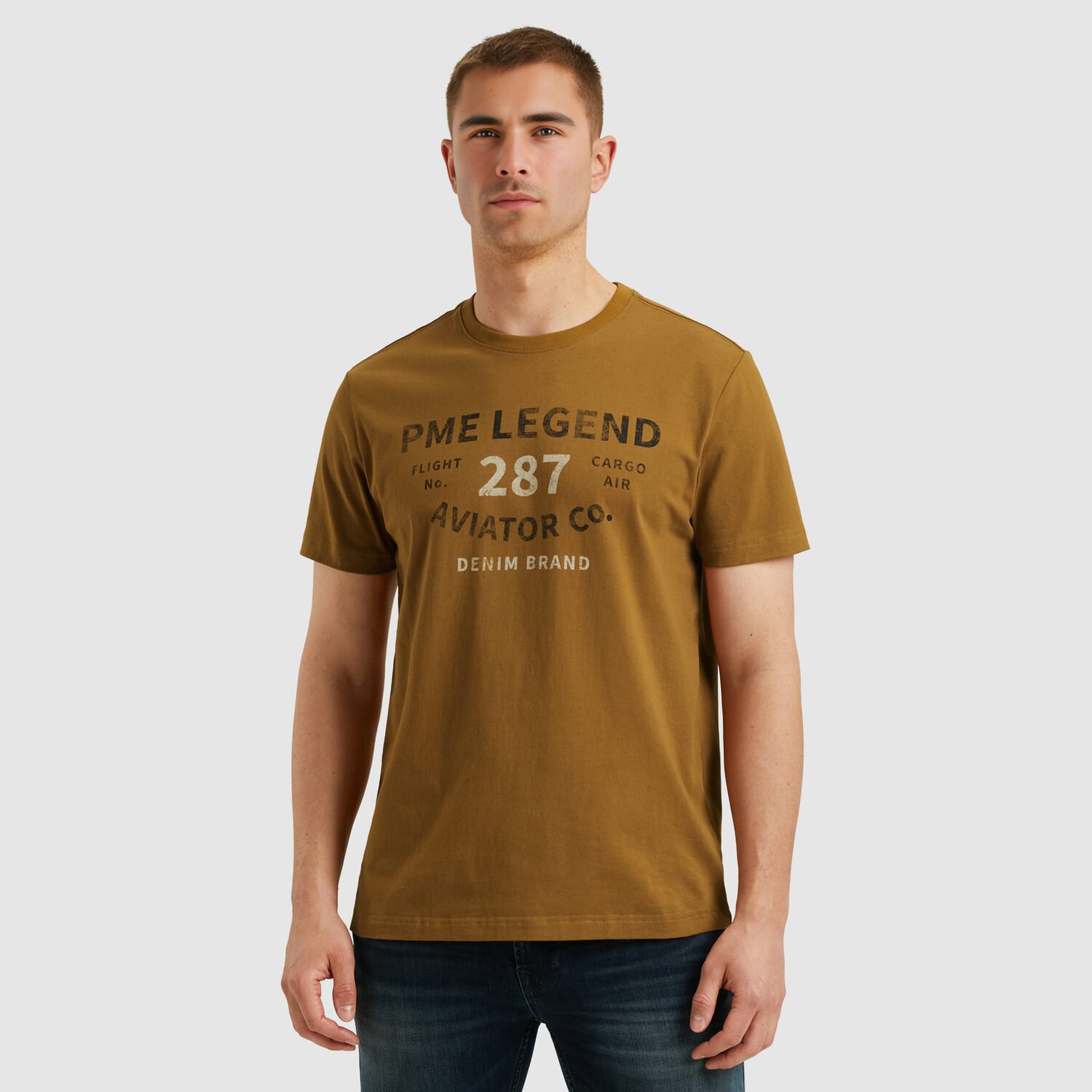 Pme Legend T-shirt met Artwork Bruin