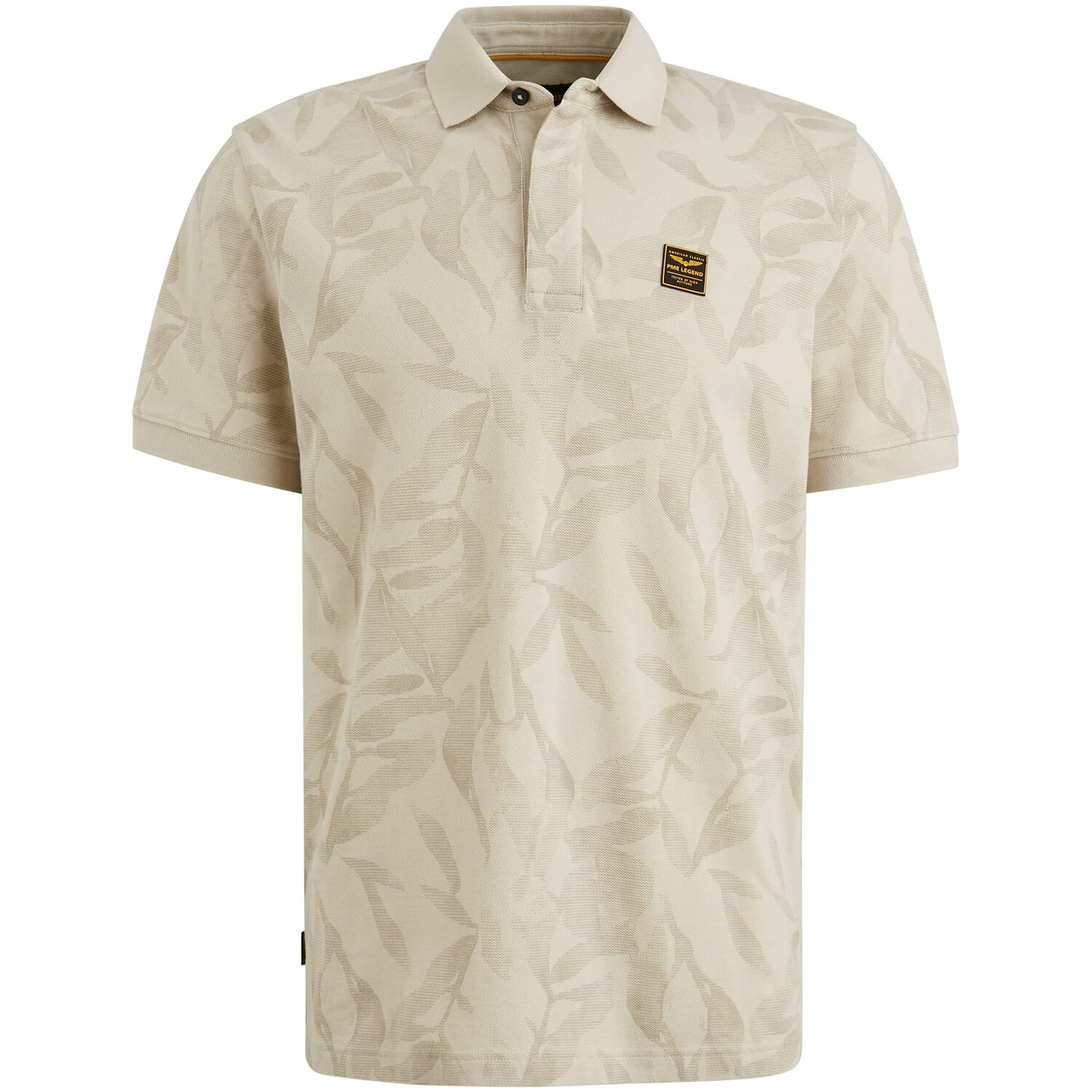 Pme Legend Polo met Allover Print Beige