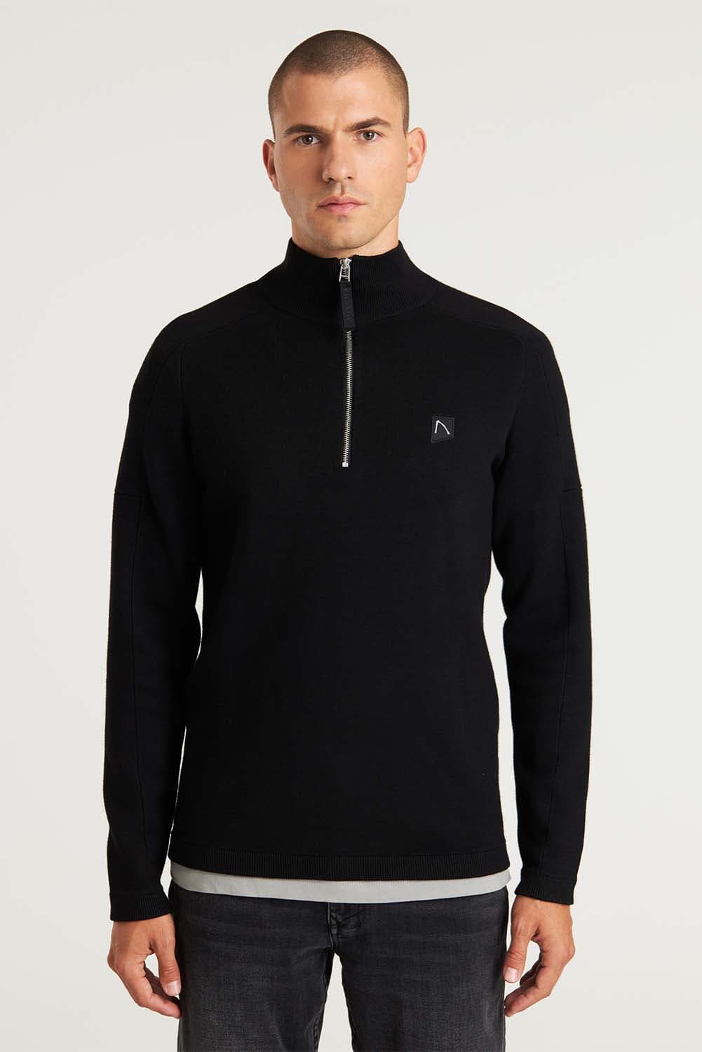 Chasin OSCAR HALF ZIP Zwart