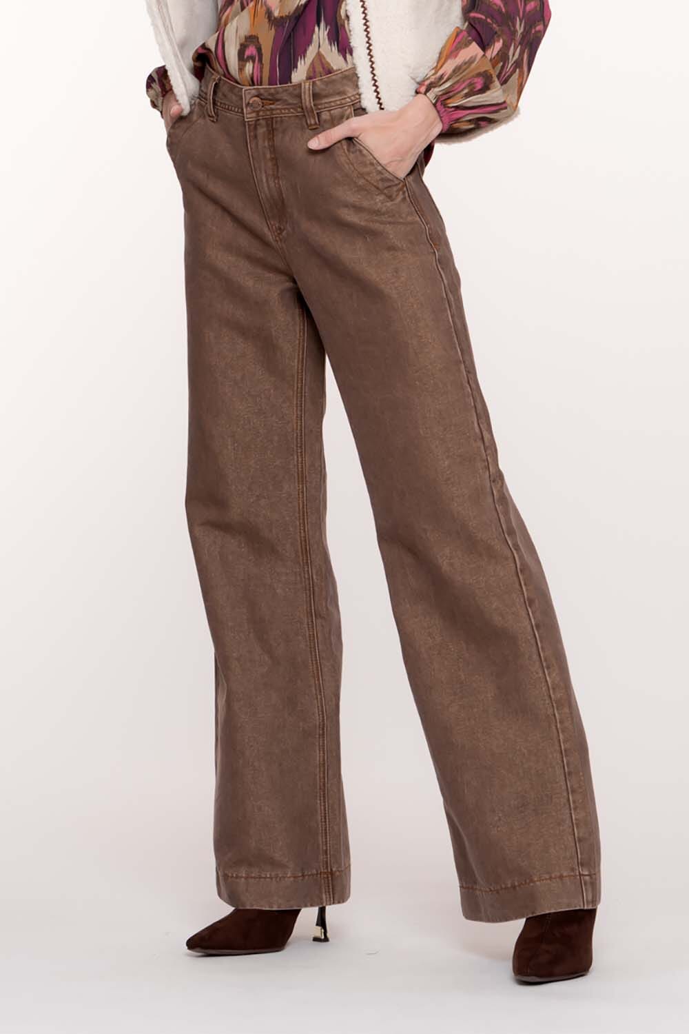 Geisha Jeans Flair Bruin