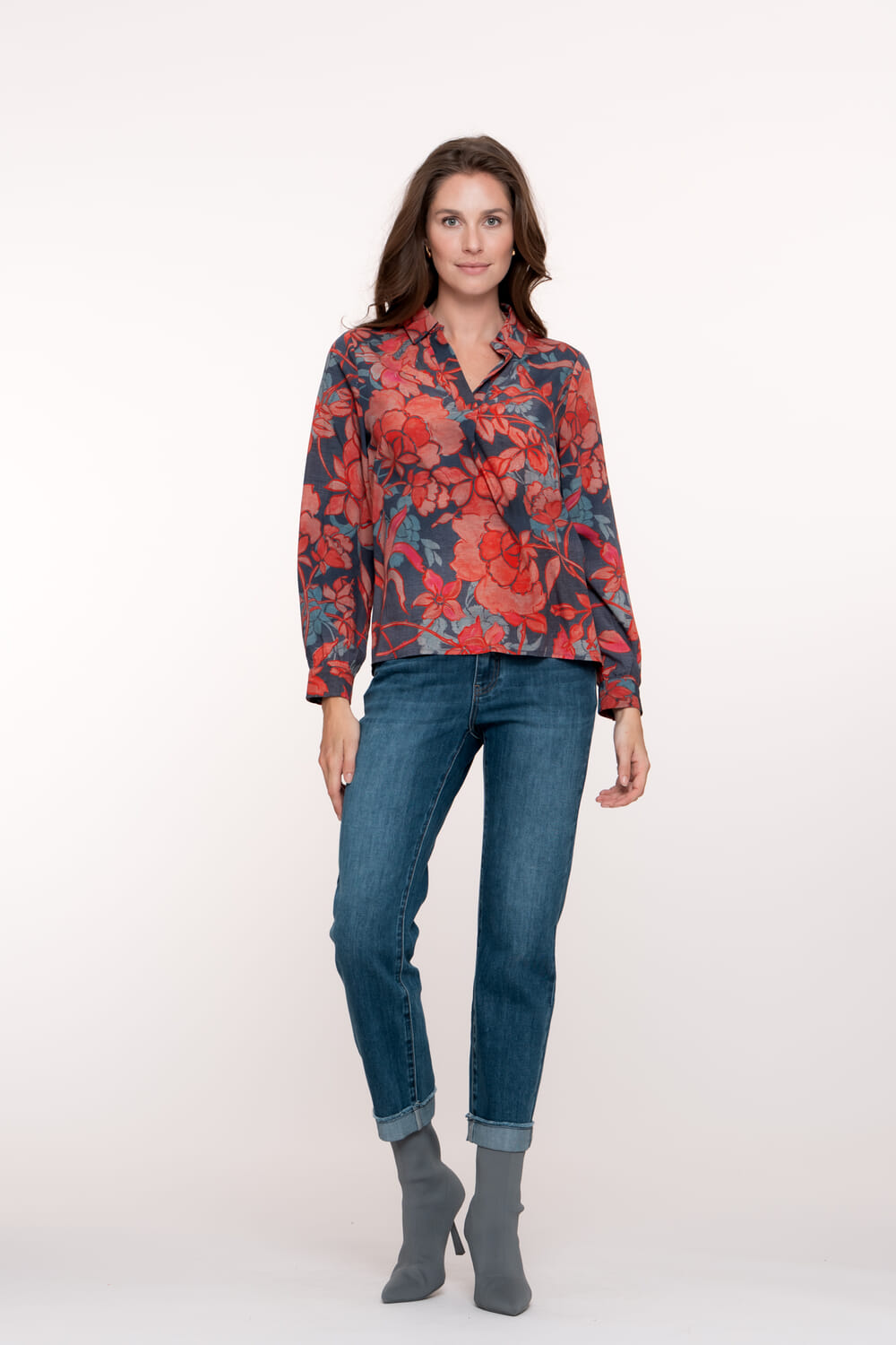 Geisha Jeans Turn-up Blauw