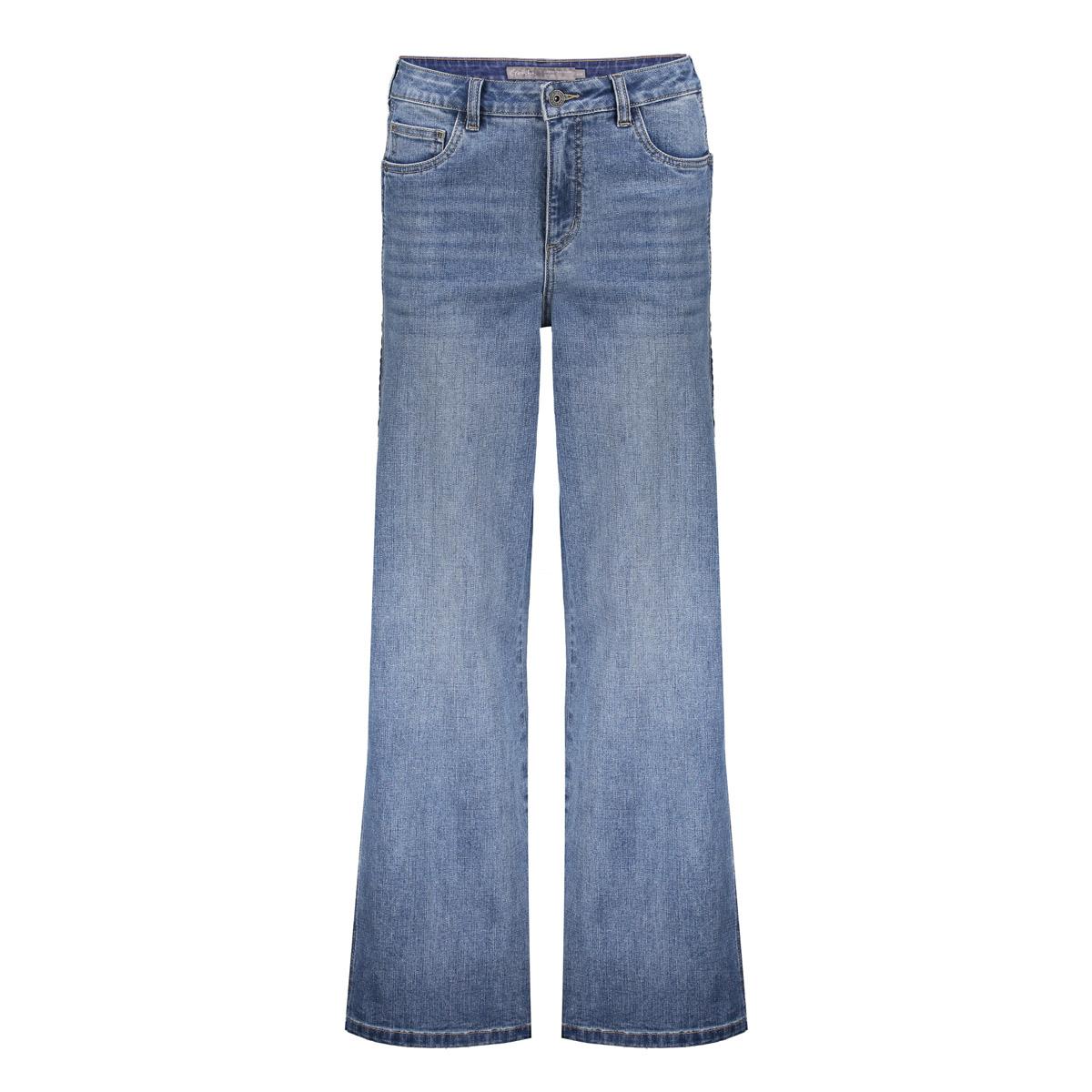 Geisha Jeans Stonewash Piping Inserts Blauw
