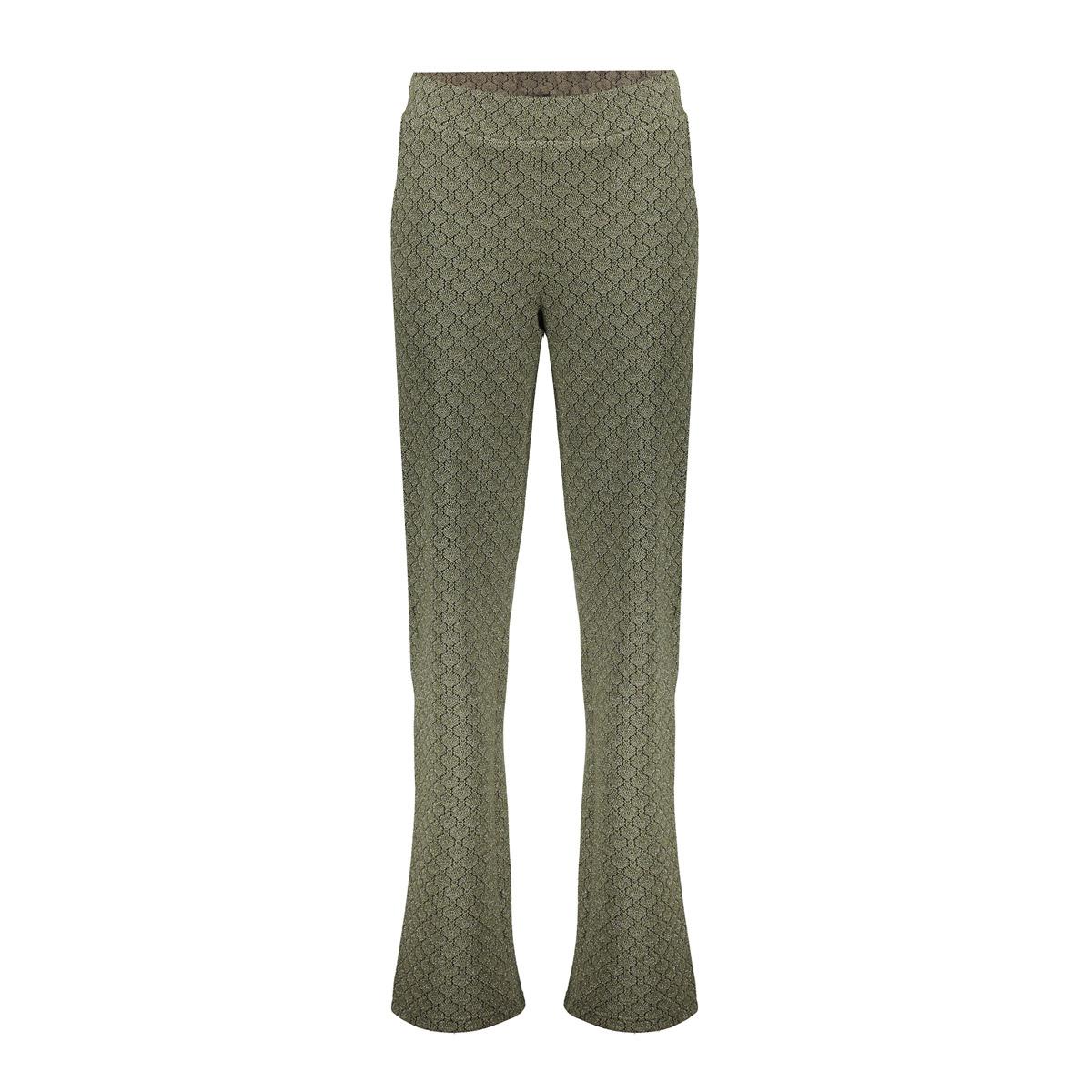 Geisha Broek Jacquard Lurex Groen