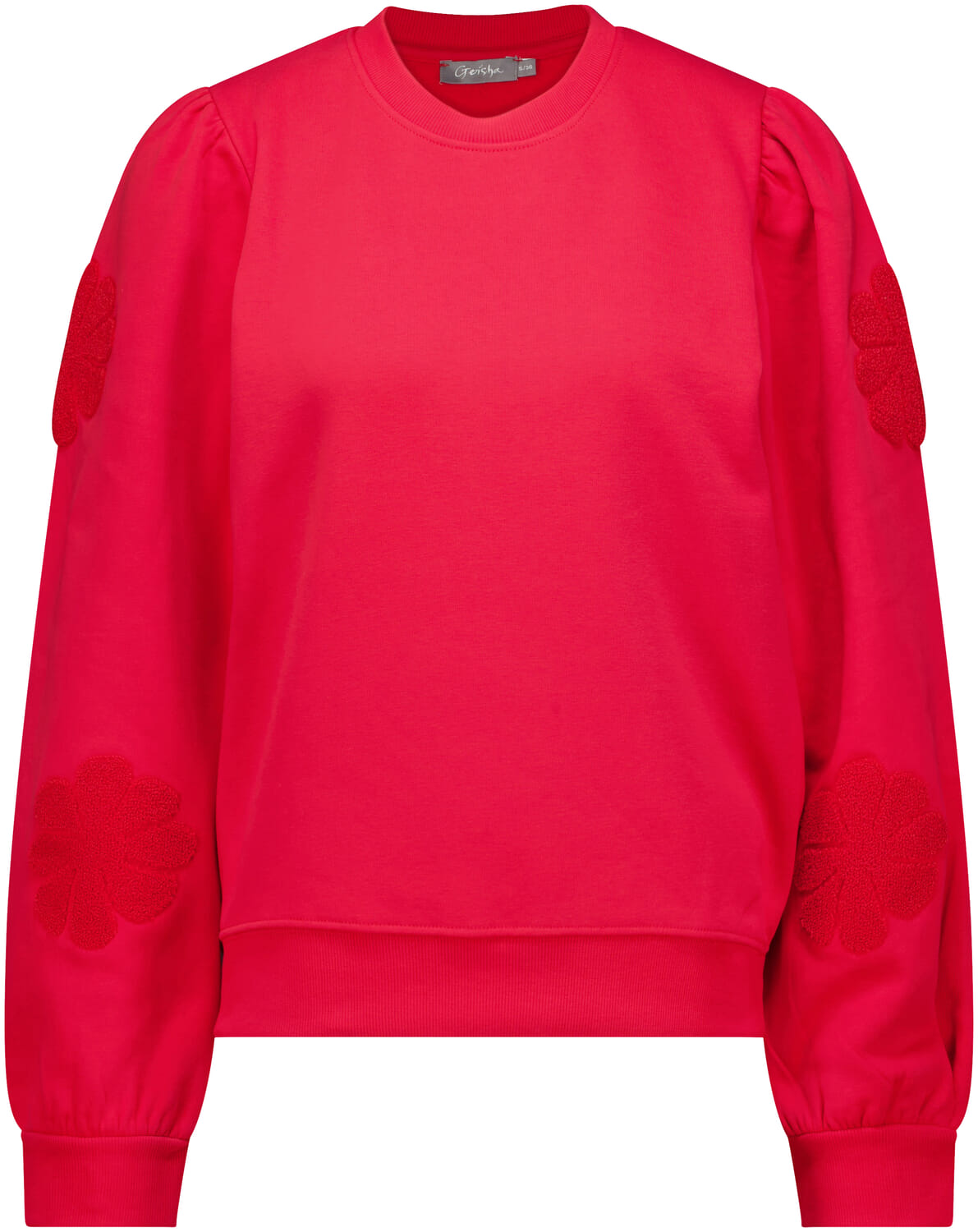 Geisha Sweater Big Flowers Rood