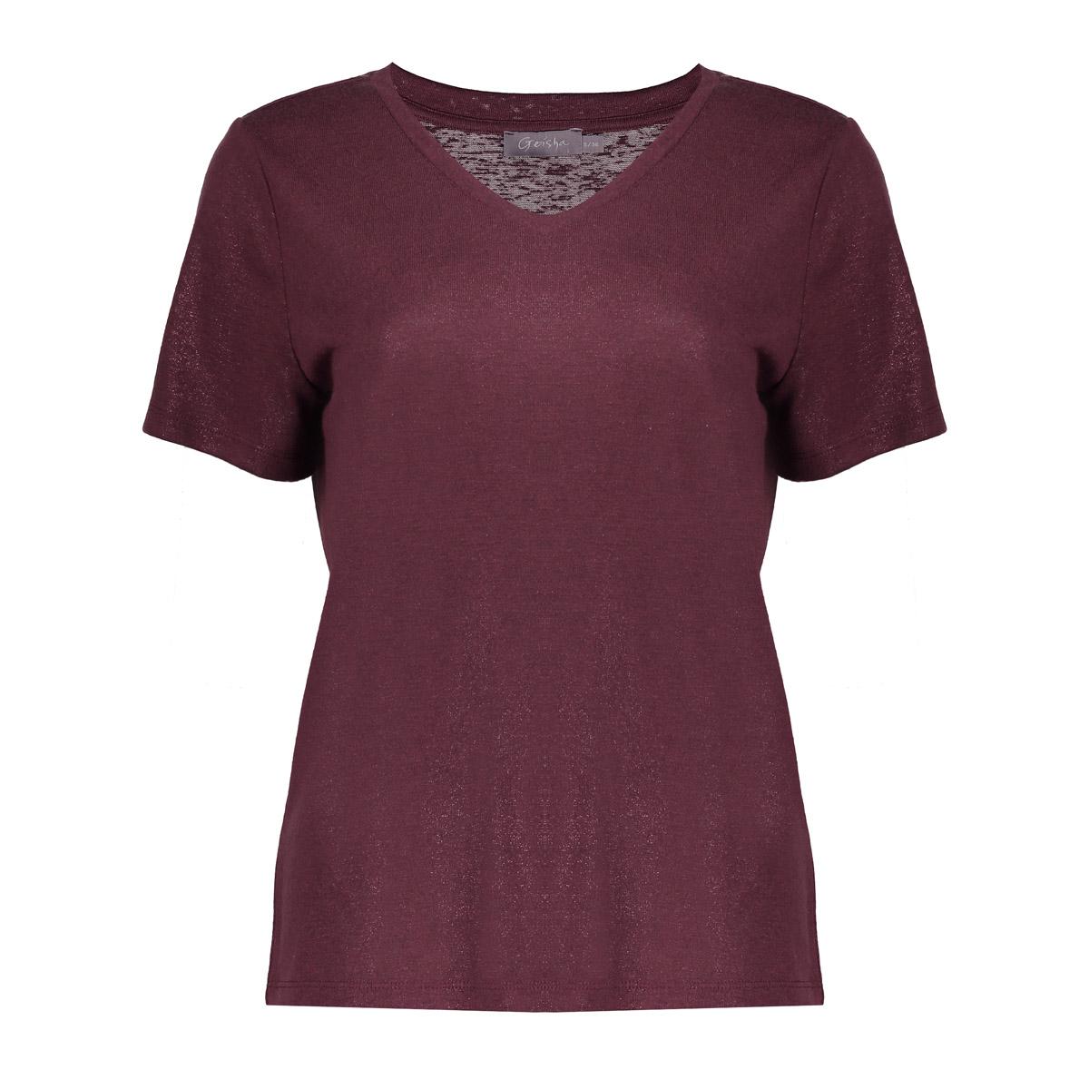 Geisha Top Jersey with Foil Rood