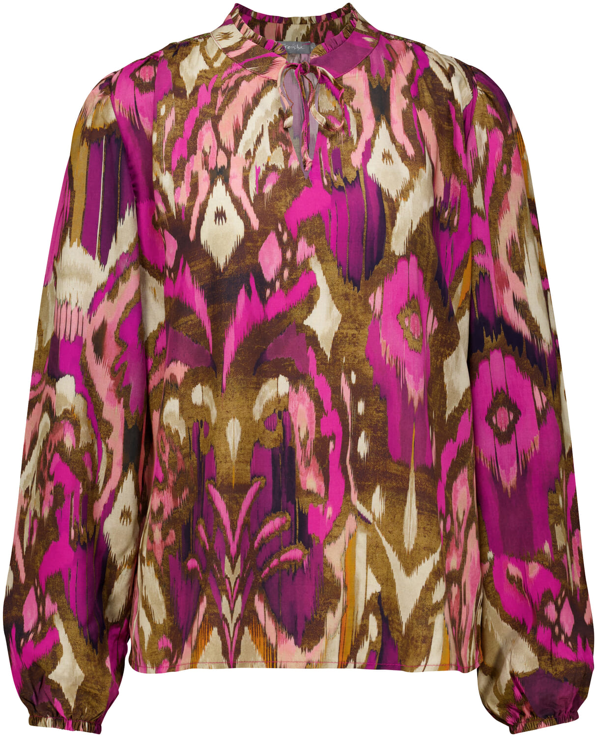 Geisha Top Print Camel