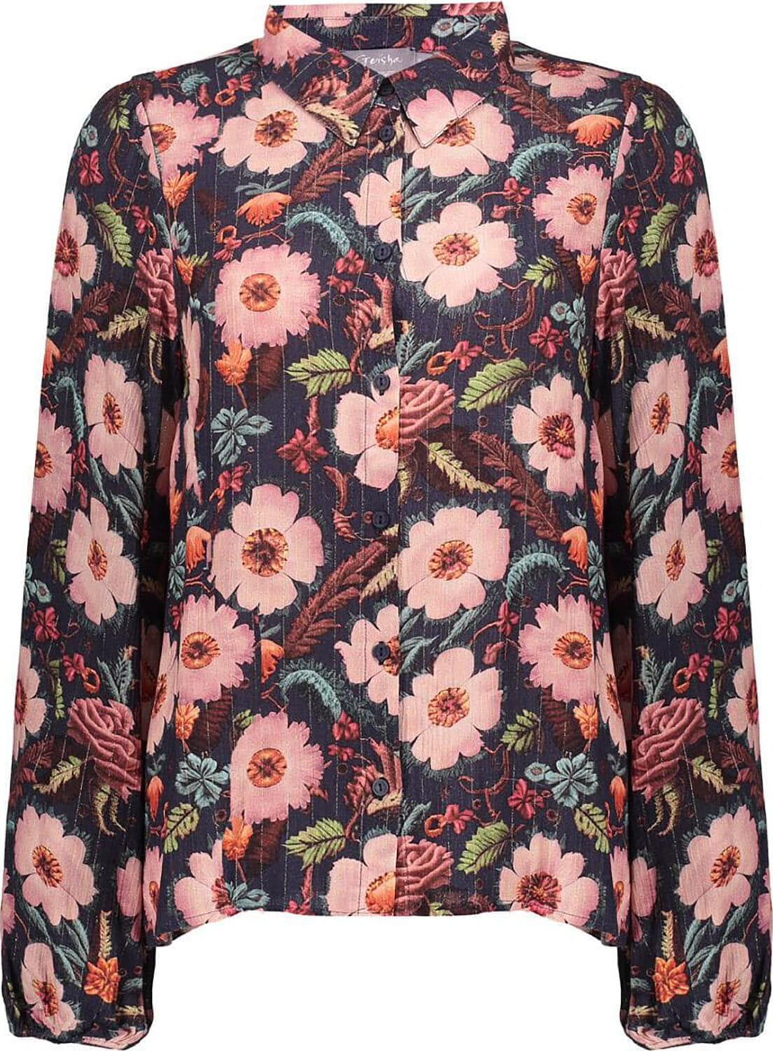 Geisha Blouse Print Flowers Blauw
