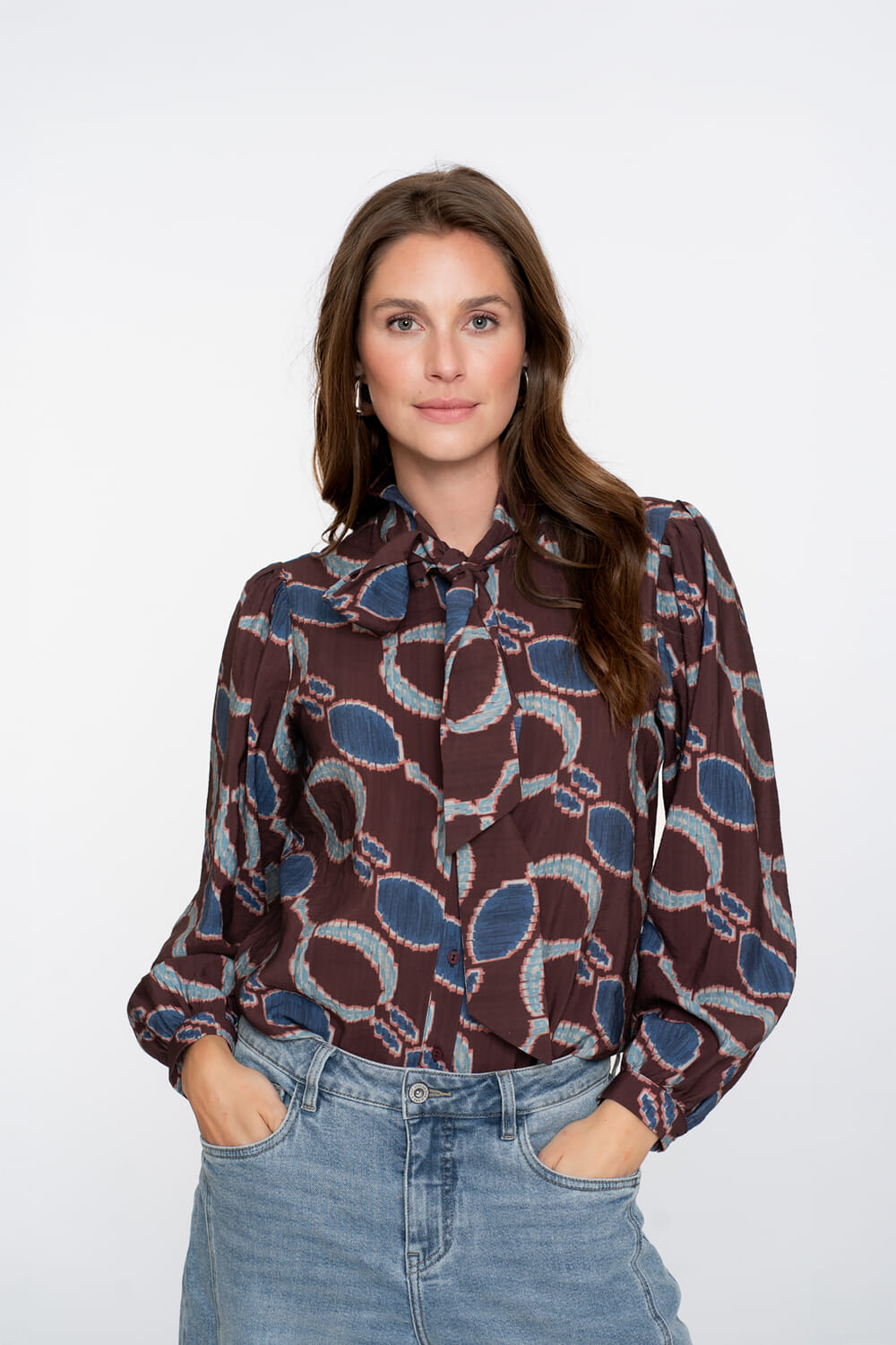 Geisha Blouse Print Rood