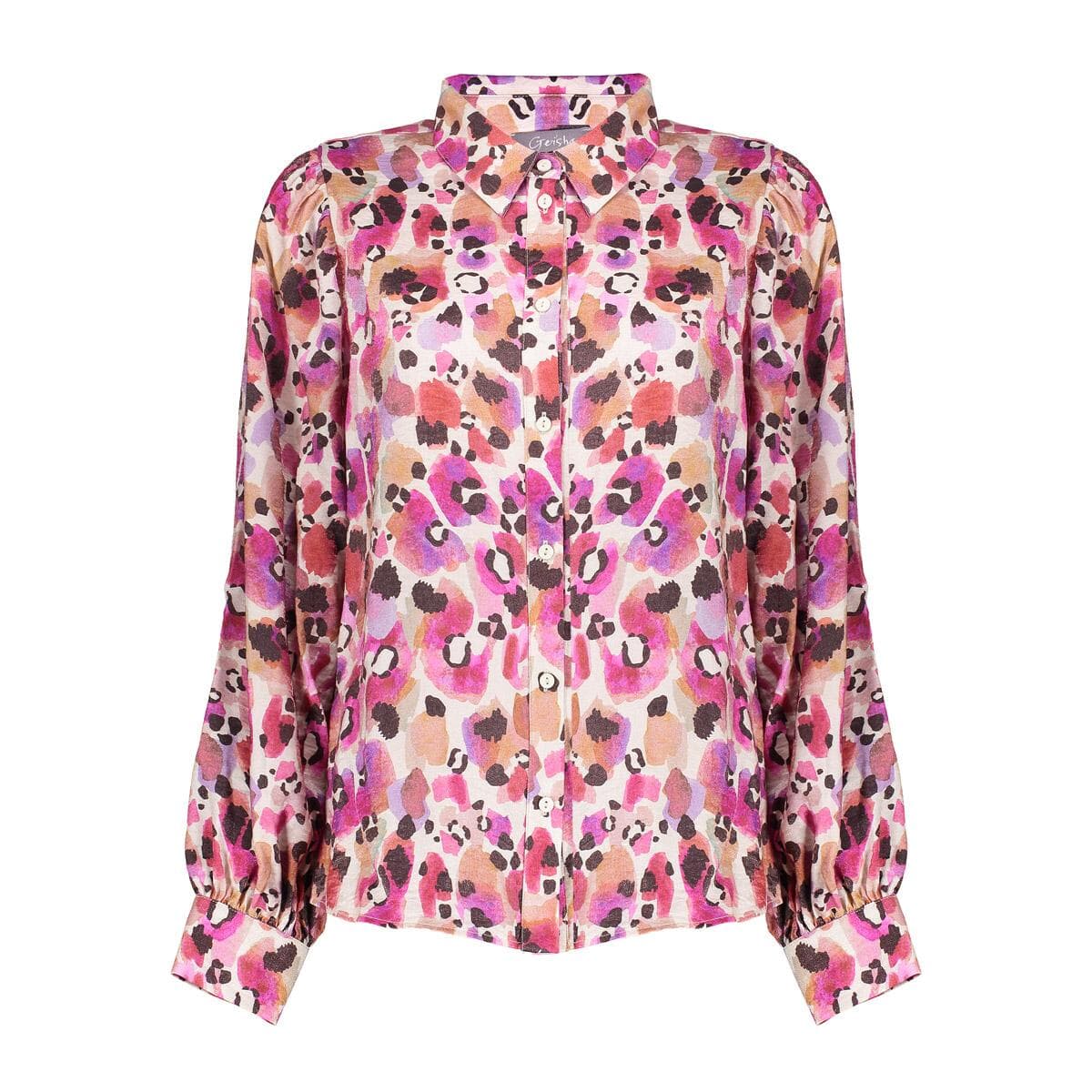 Geisha Blouse Animal Roze
