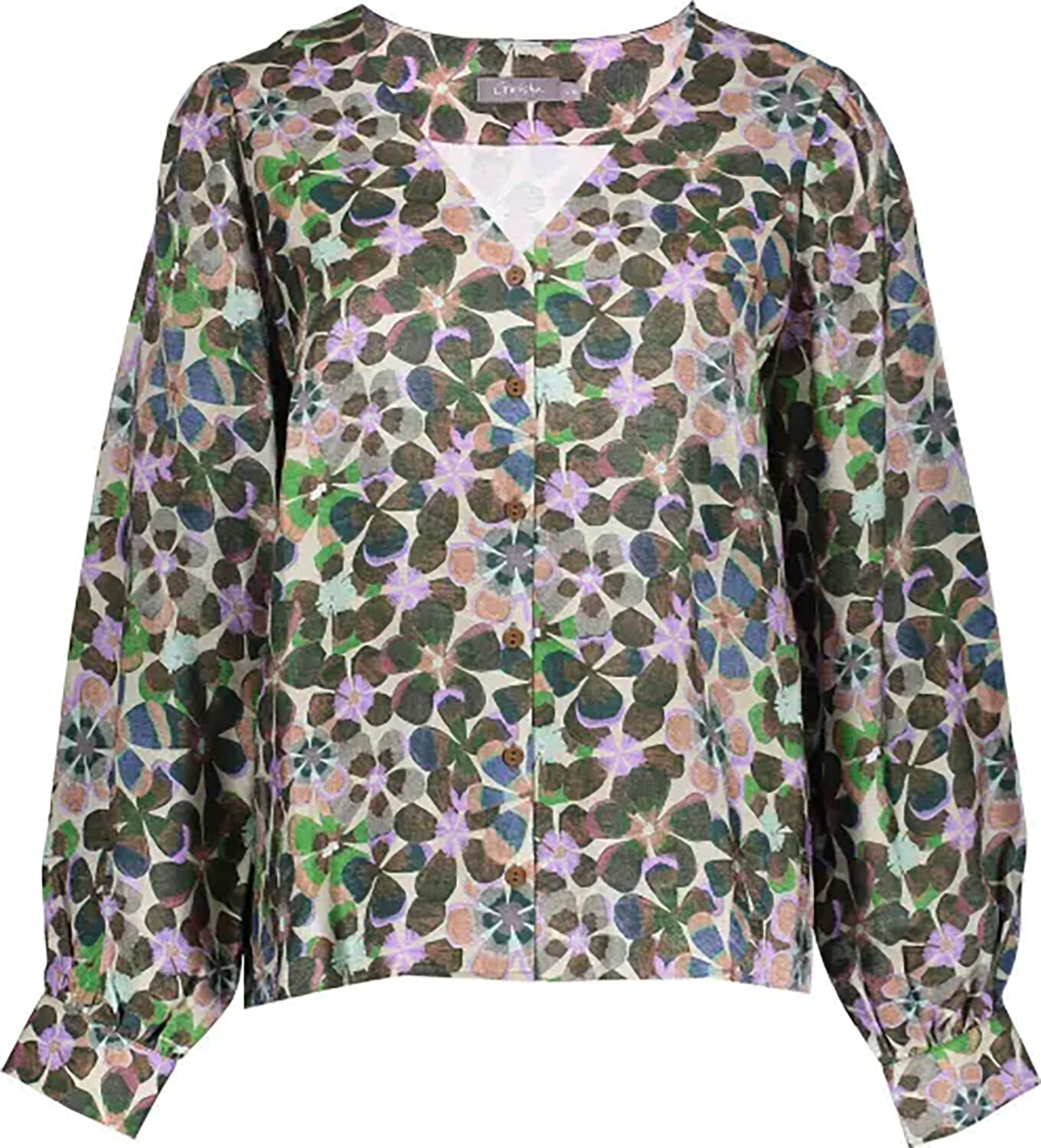 Geisha Blouse Flowers Paars