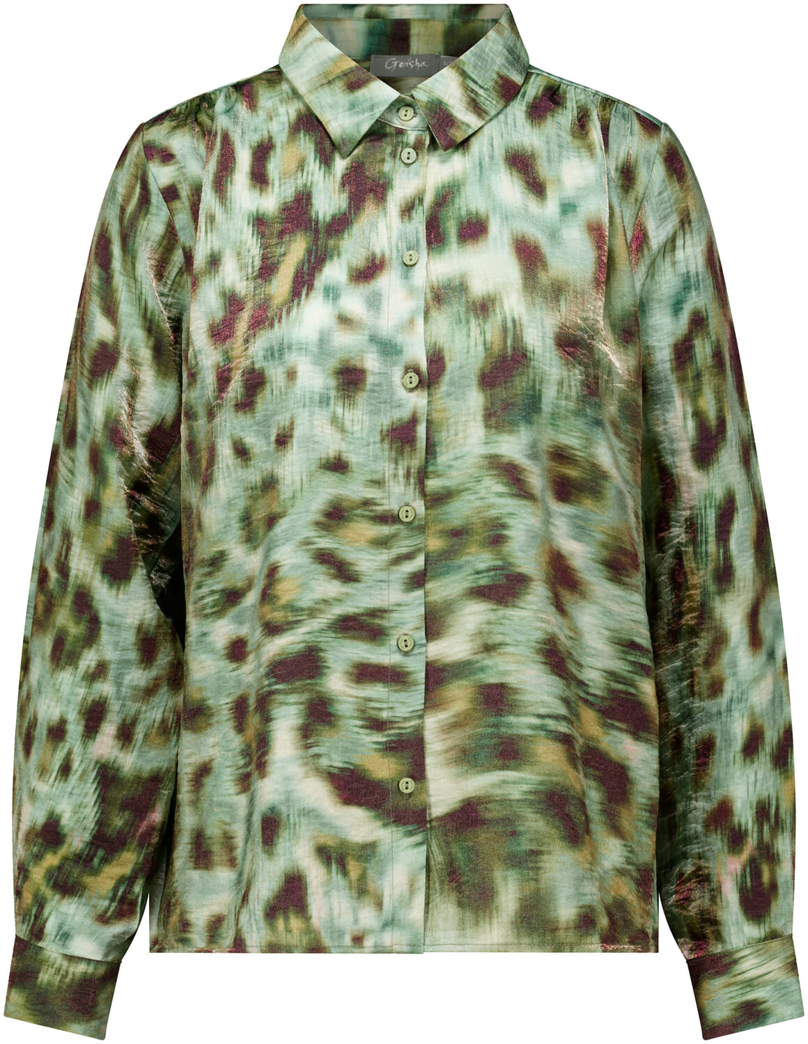 Geisha Blouse Print Groen