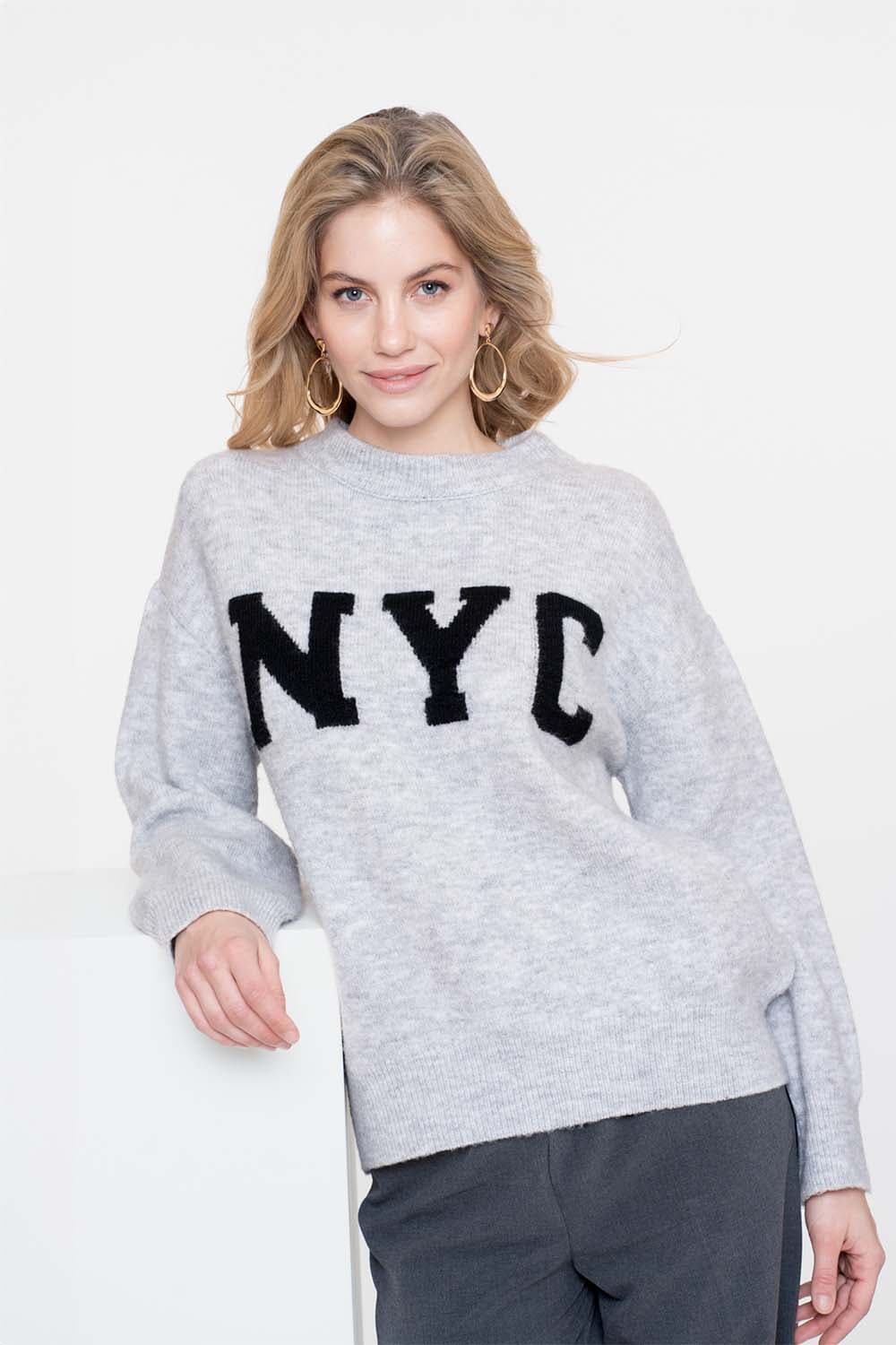 Geisha Pullover NYC Grijs