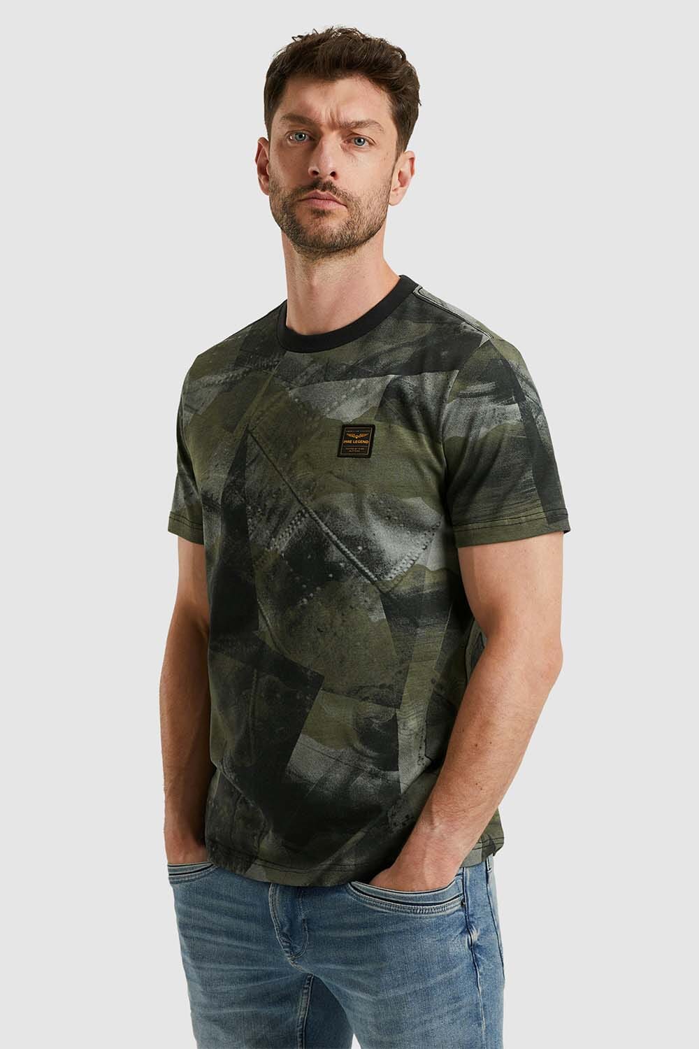 Pme Legend T-shirt All-Over-Print Jersey Navy