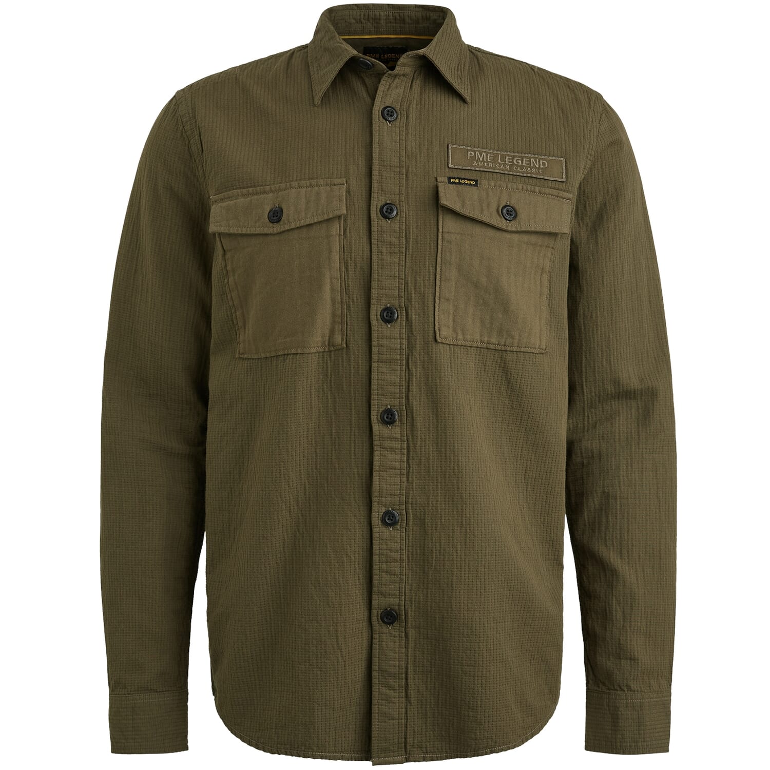 Pme Legend Overhemd Quilt Poplin Grijs