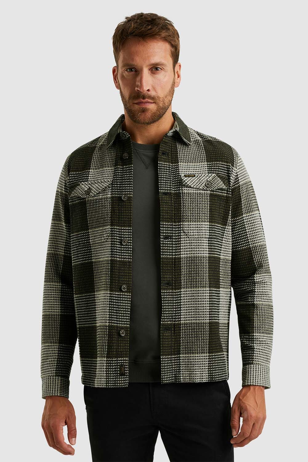 Pme Legend Overhemd Structure Block Grijs