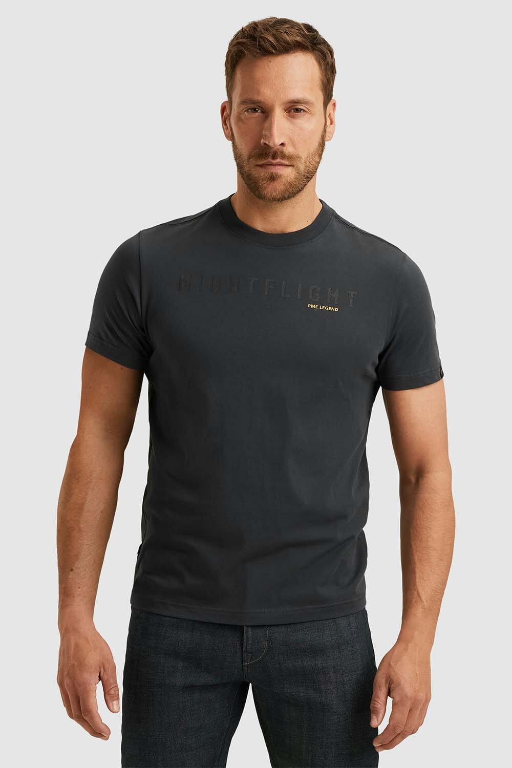 Pme Legend T-shirt Nightflight Single Jersey Blauw