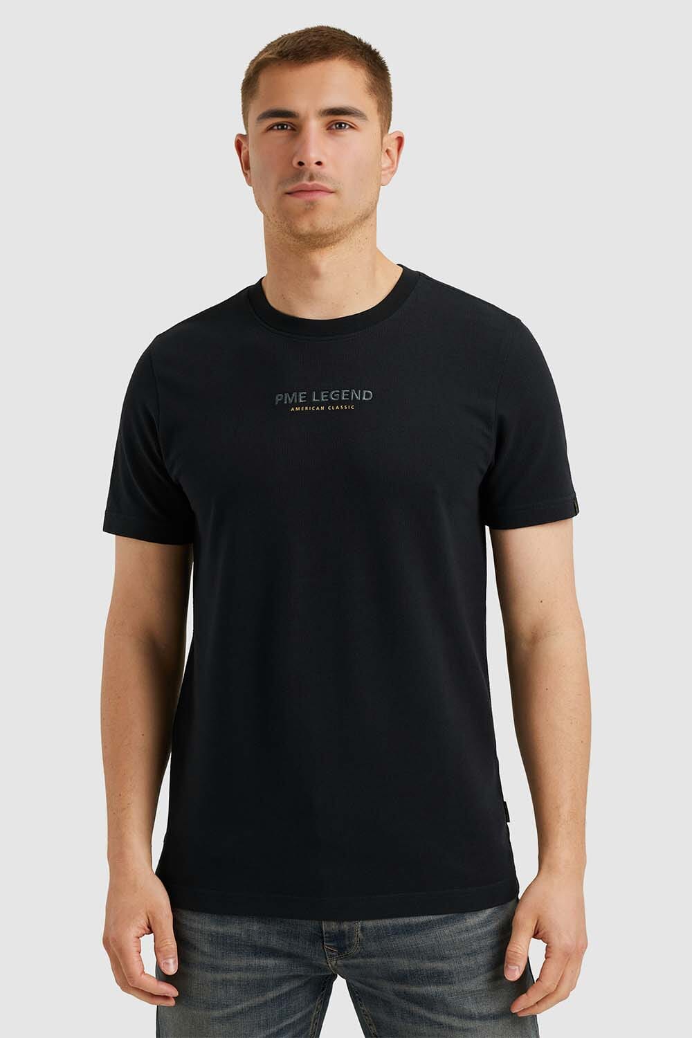 Pme Legend T-shirt Flat Waffle Jersey Navy