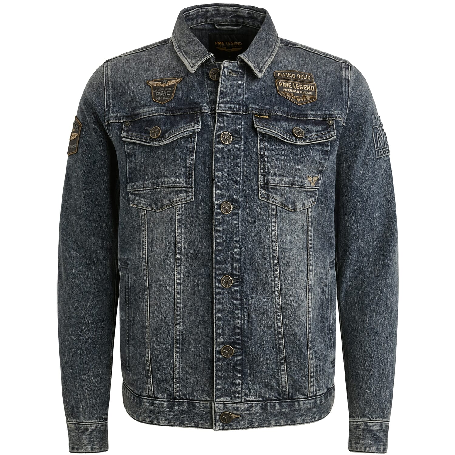 Pme Legend Spijkerjas Double Cross Vintage Jeans