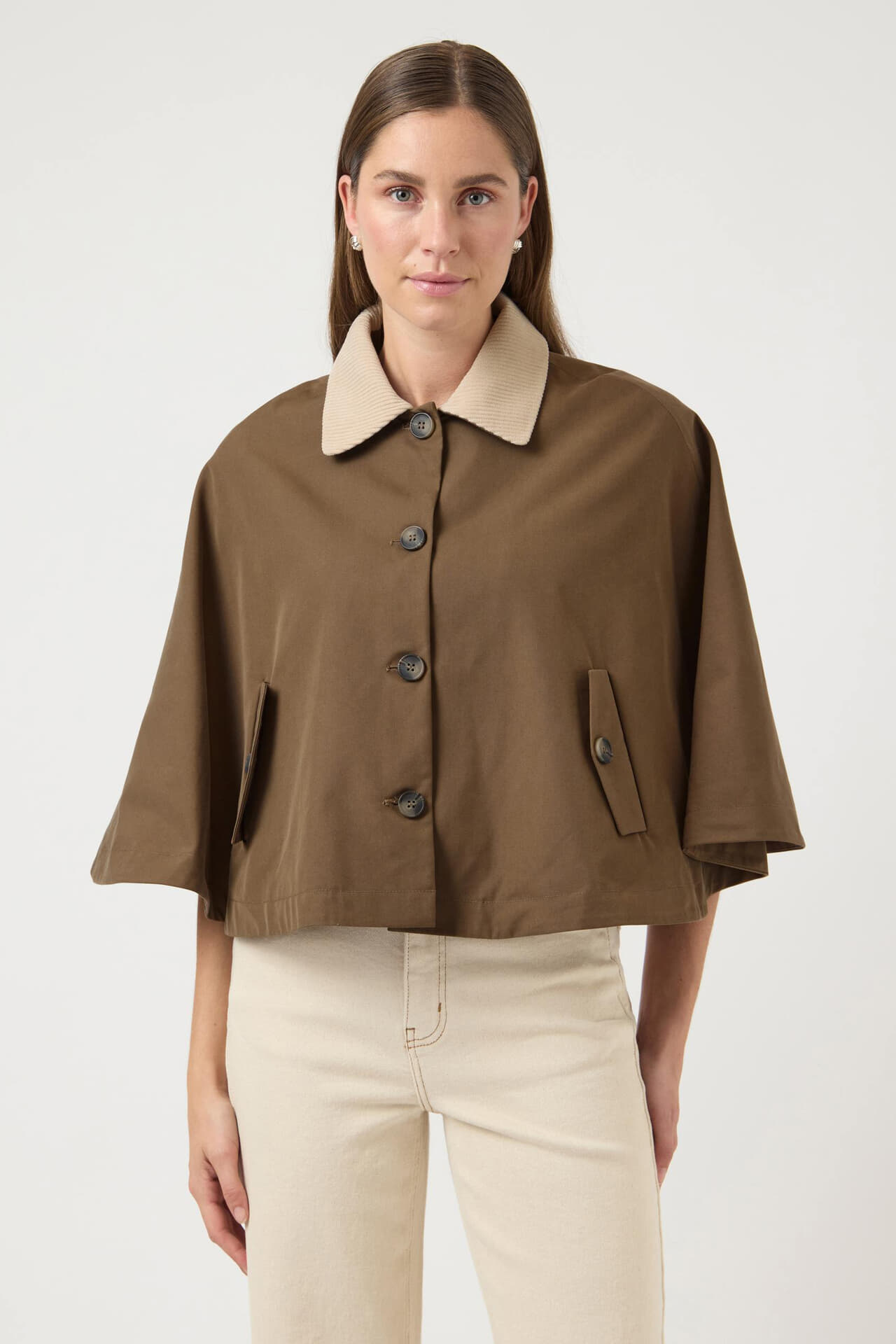 Y.A.S. Trenchcoat Maloma Kort Bruin