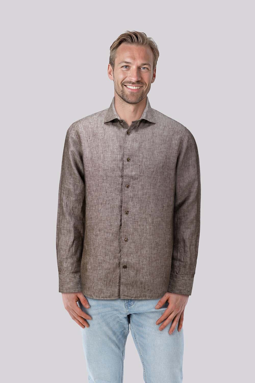 Matinique Overhemd Marc  Bruin