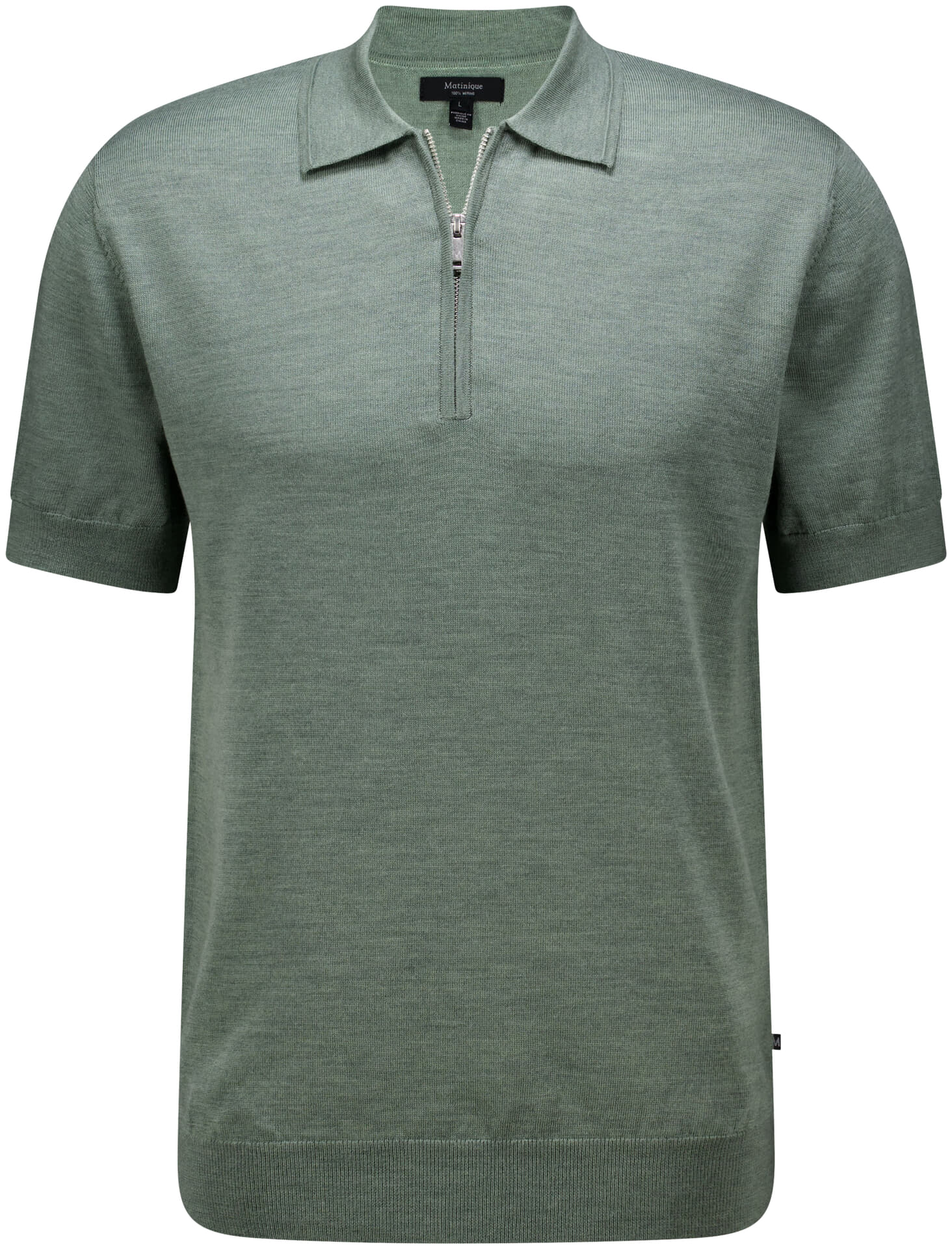 Matinique Polo Gerbreide Trui Blauw