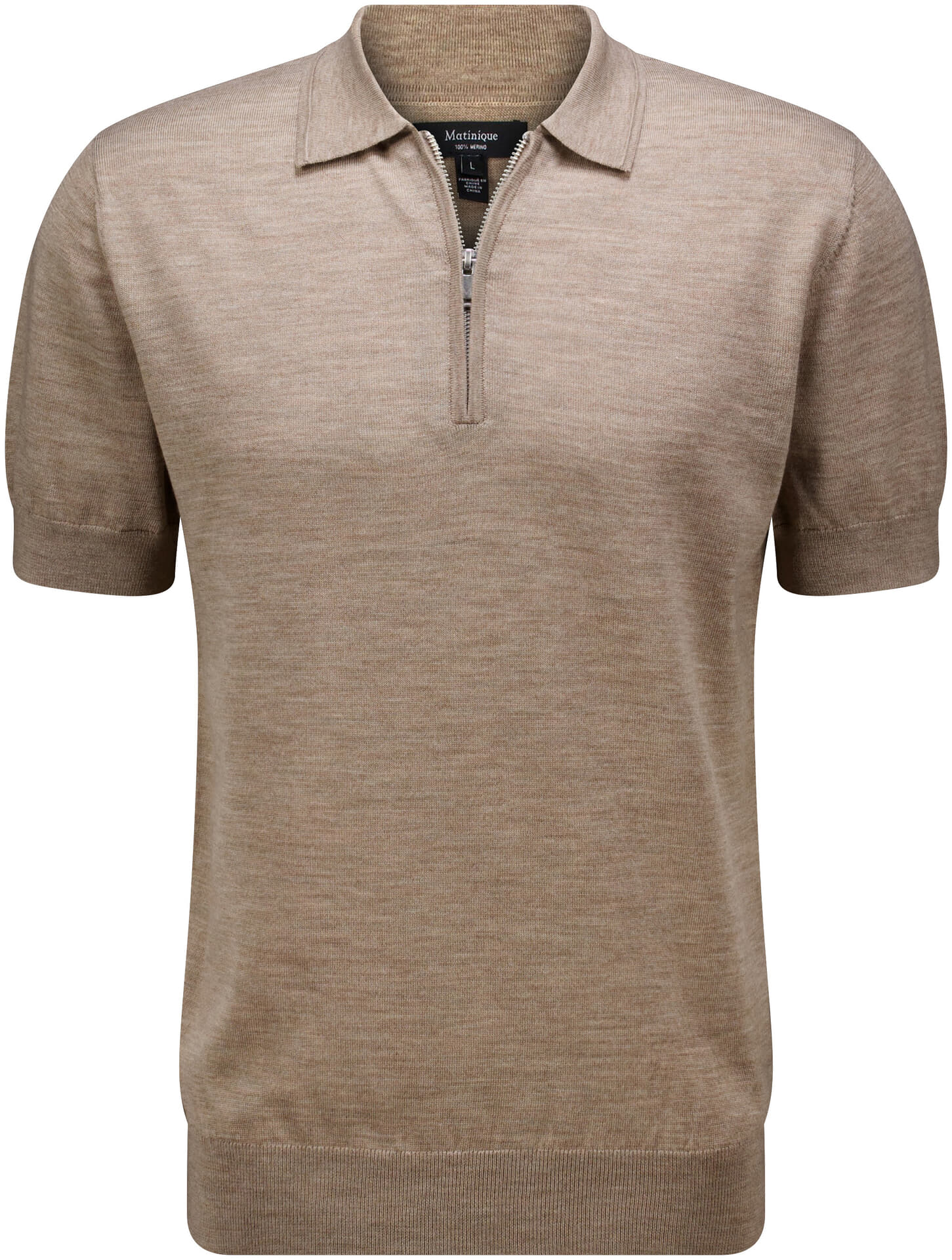 Matinique Polo Gerbreide Trui Kaki