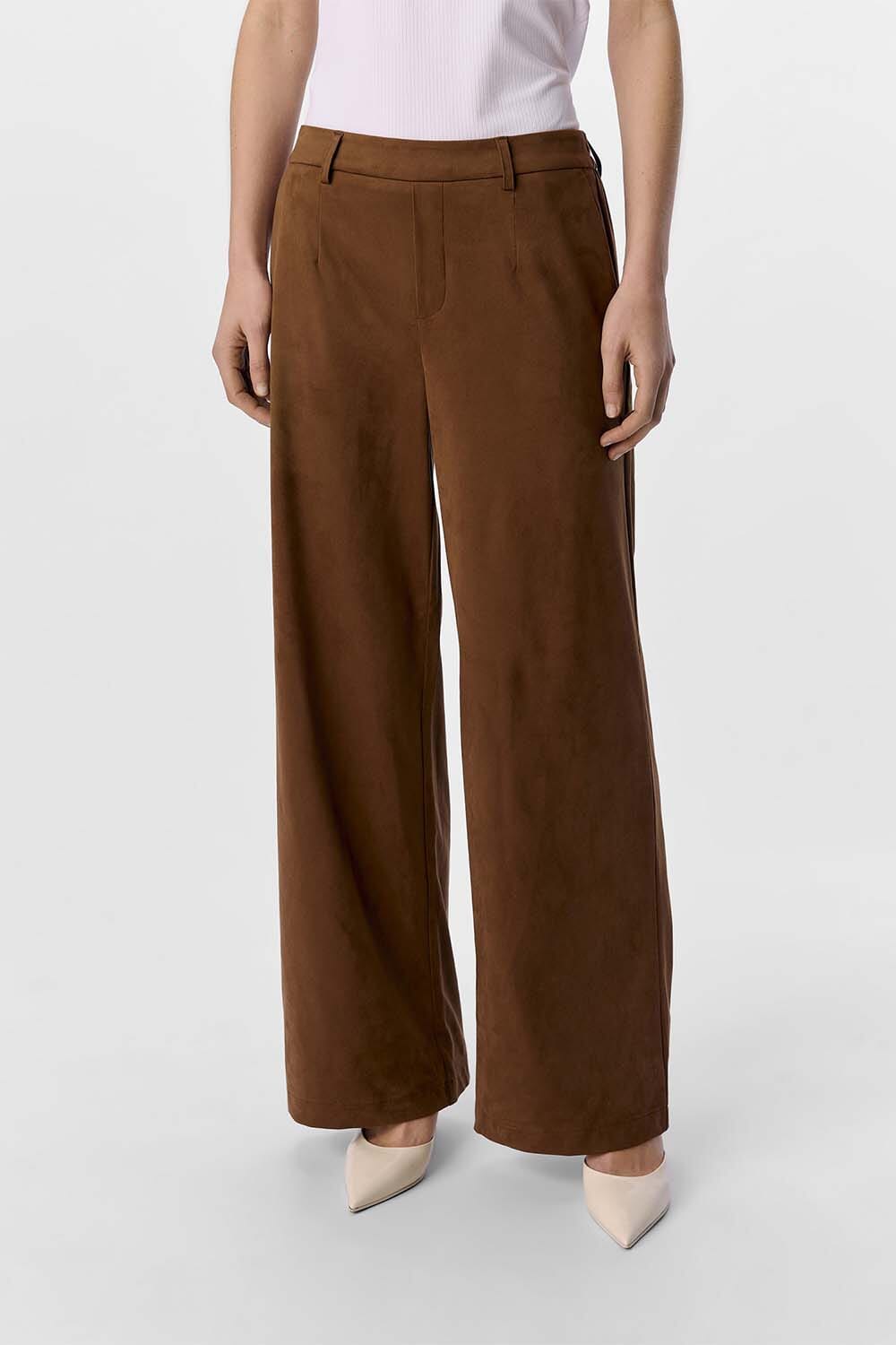 Object Pantalon Fenja Lisa Wide Bruin