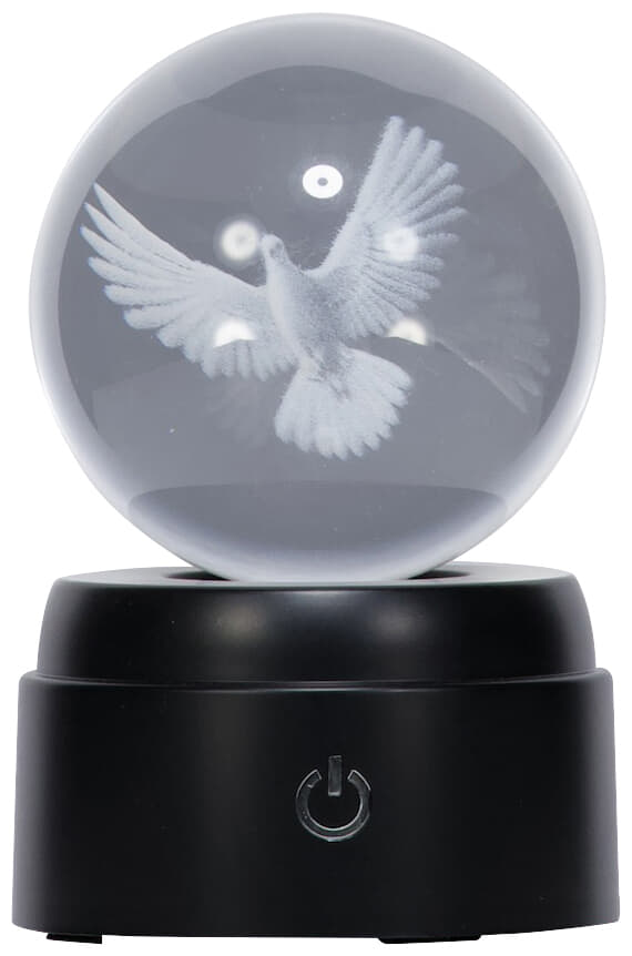 Bomont Collection Sfeerverlichting LED Bird bol 8 x 8 x 13 cm Zwart