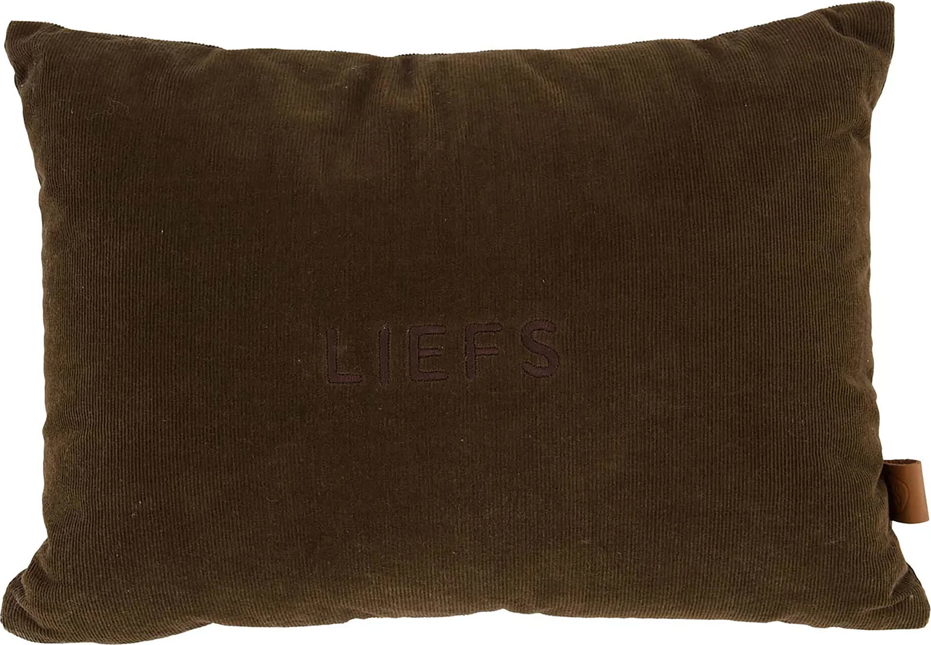 Zusss kussen corduroy liefs 35x25cm bruin Bruin