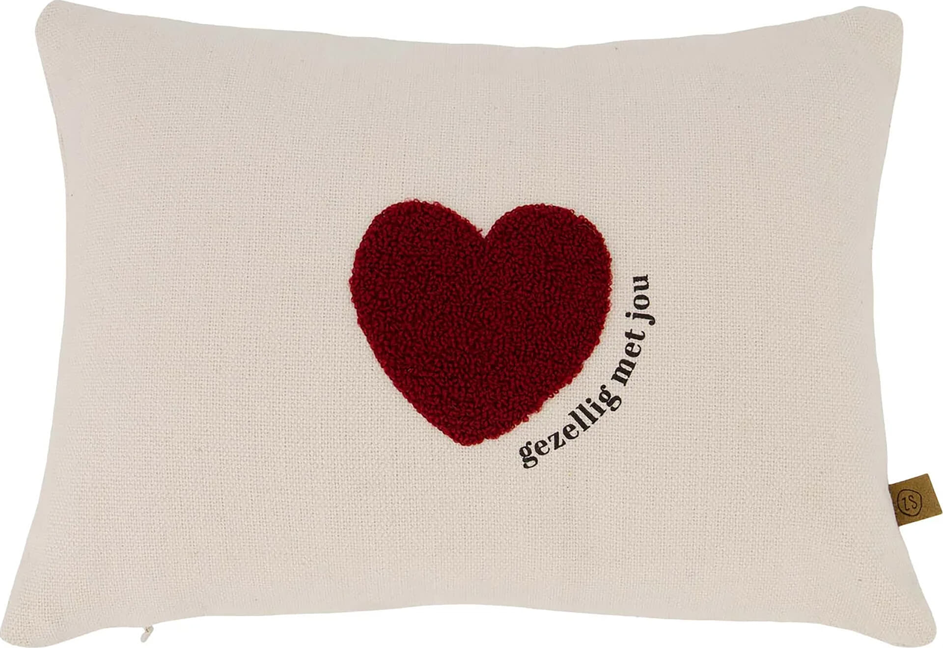 Zusss Kussen Hartje 35 x 25 cm Off White
