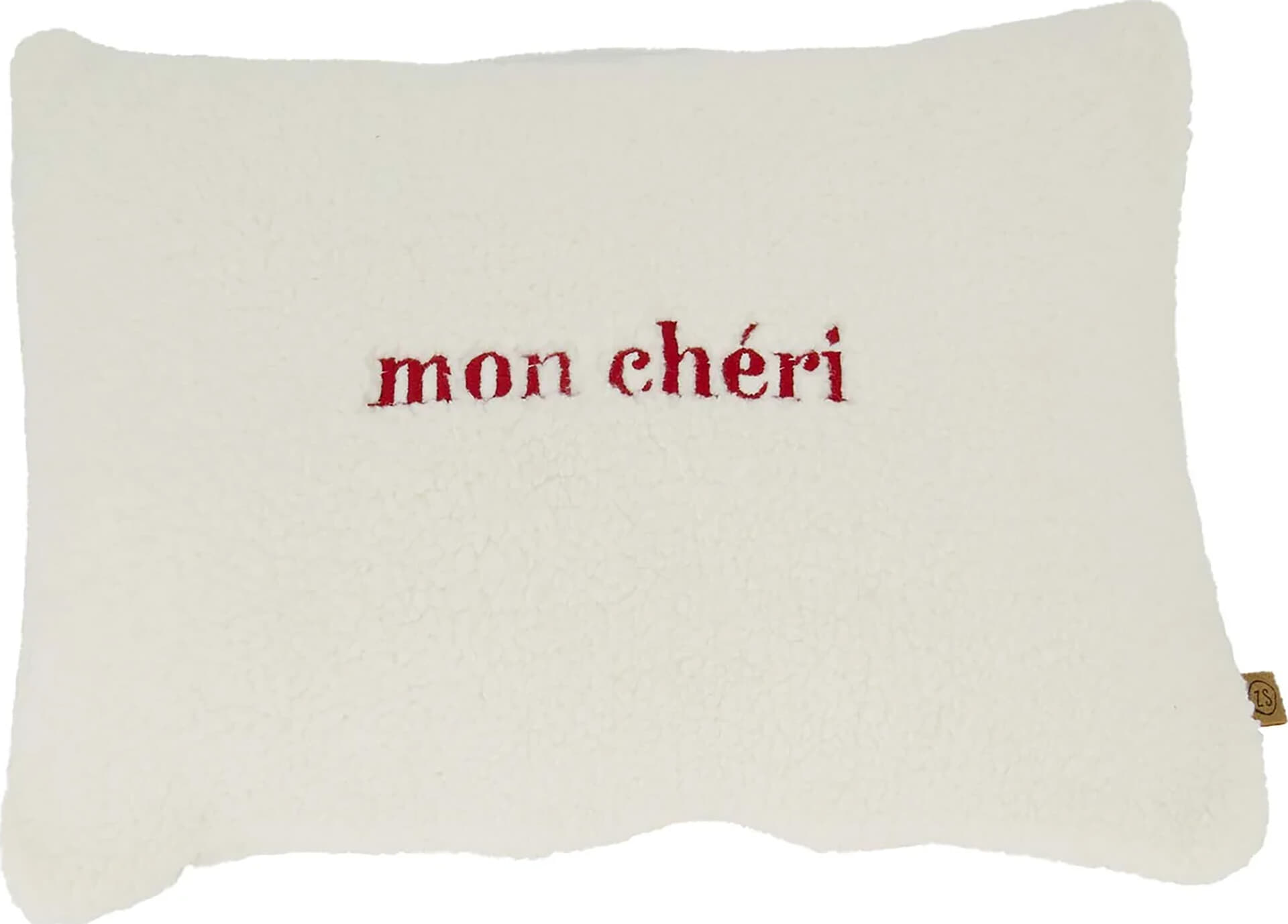 Zusss Kussen teddy mon cheri 35 x 25 cm Wit