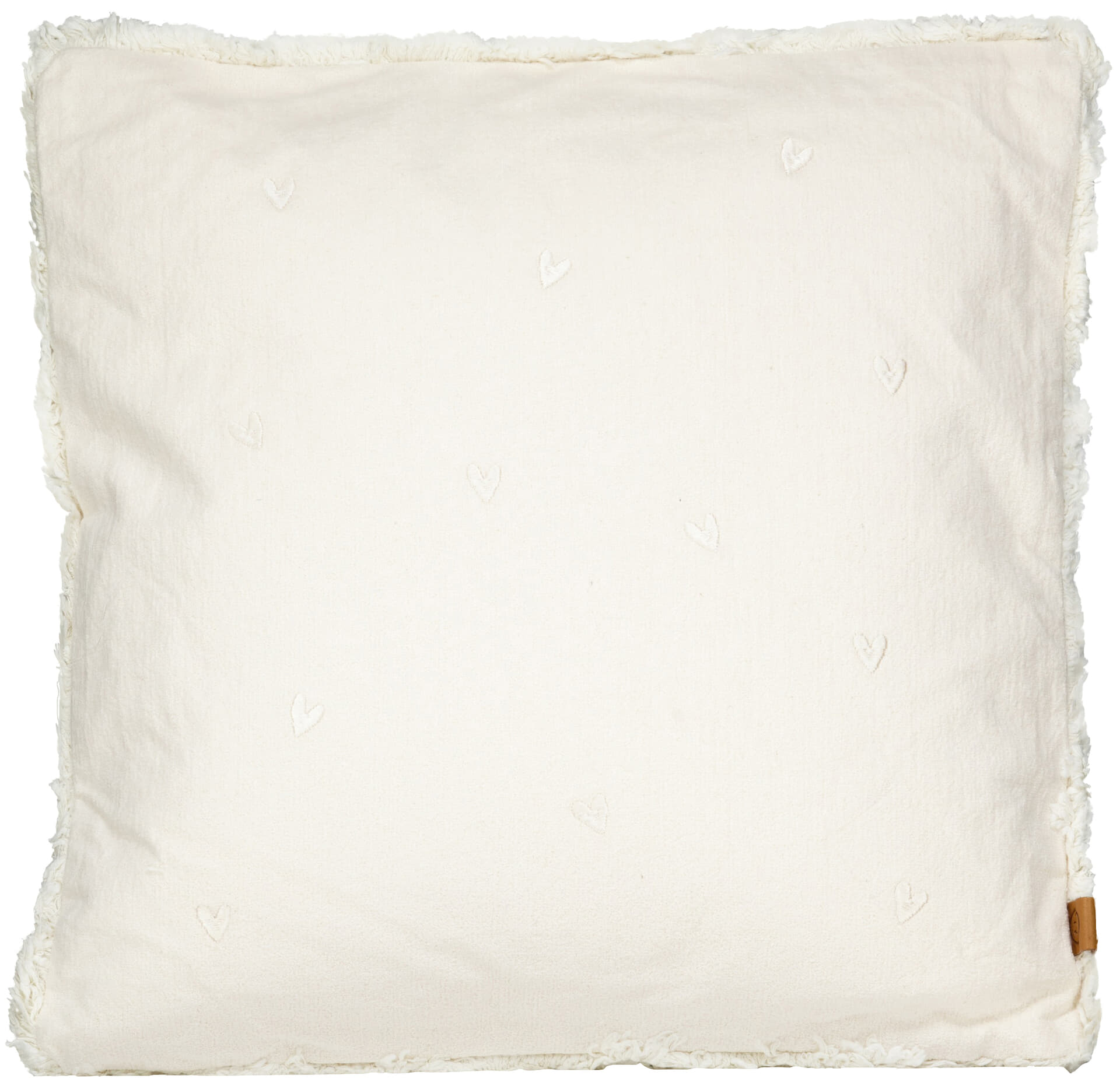 Zusss kussen velvet hartjes 45x45cm Off White