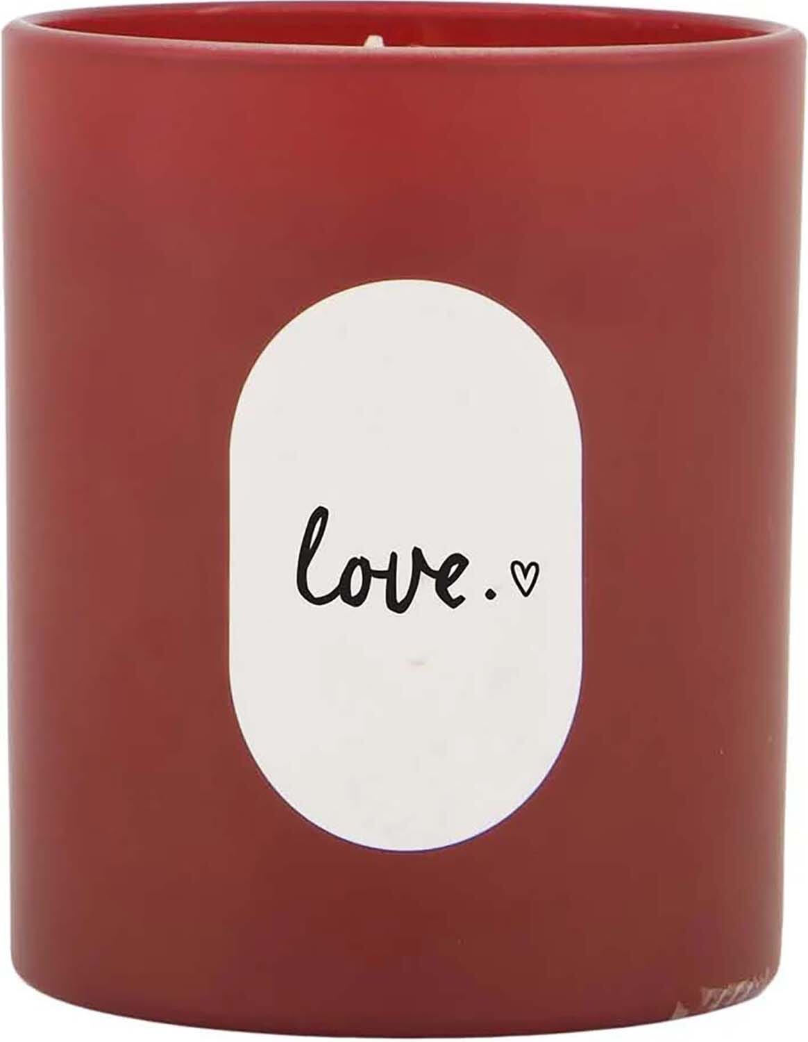Zusss geurkaars glas love rood Rood