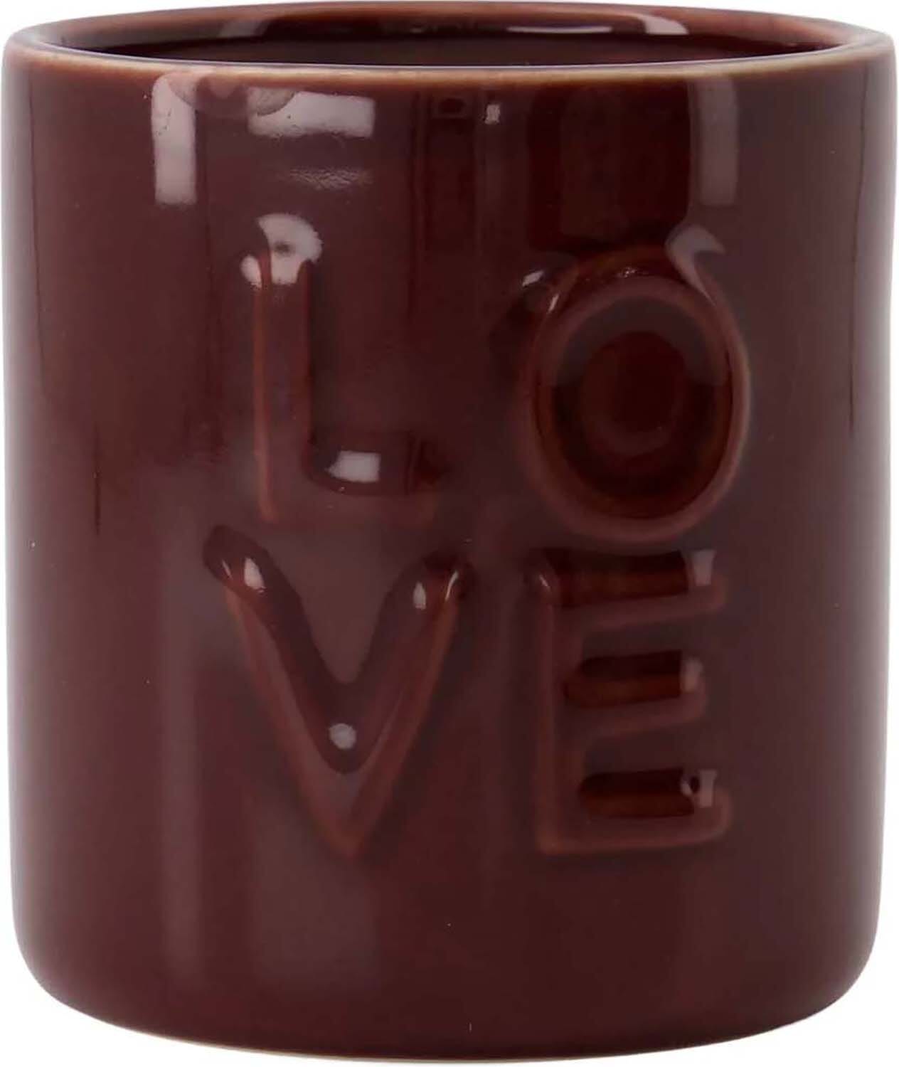 Zusss geurkaars keramiek love Rood