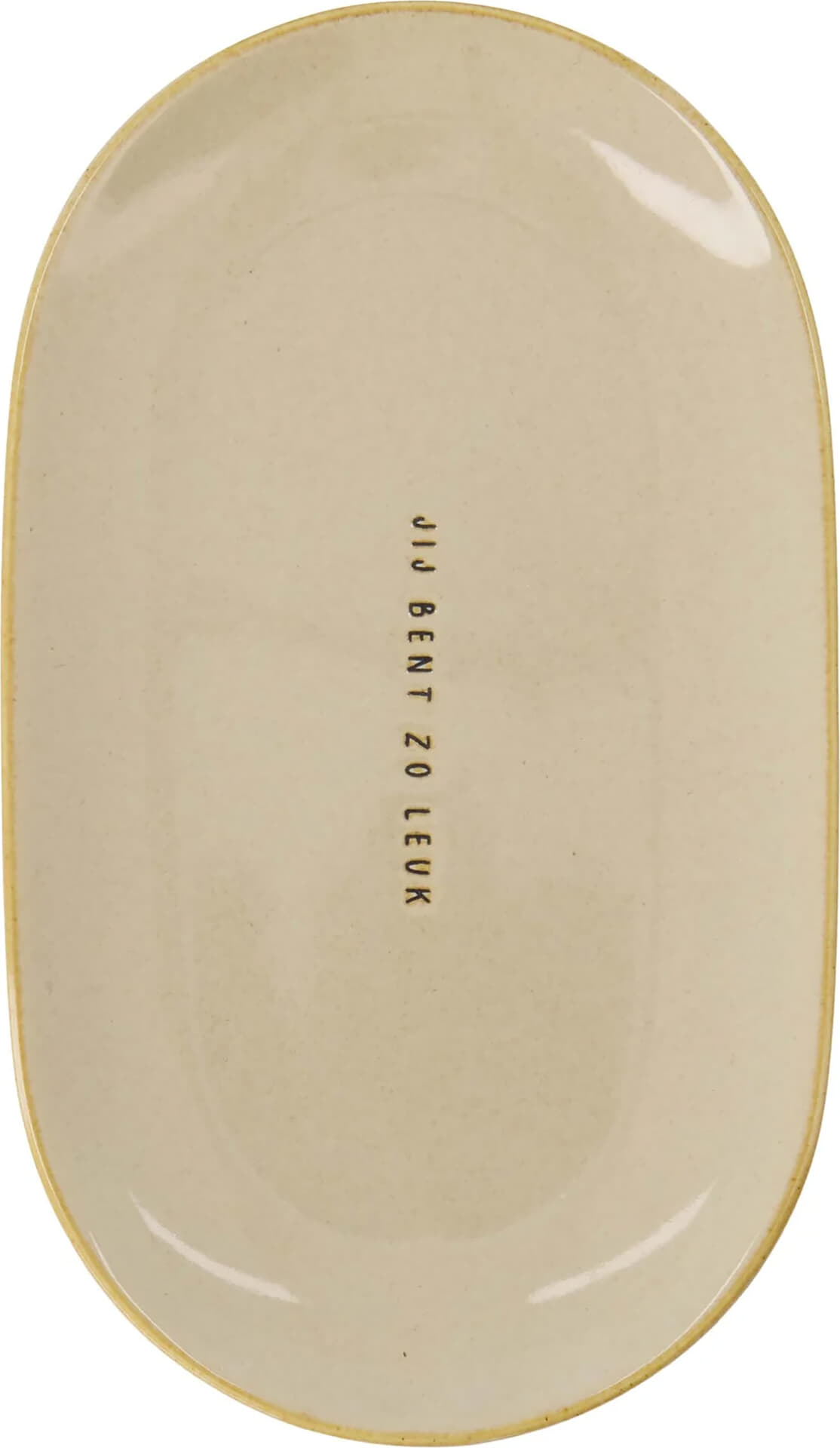 Zusss serveerschaal jij bent zo leuk zand Bruin