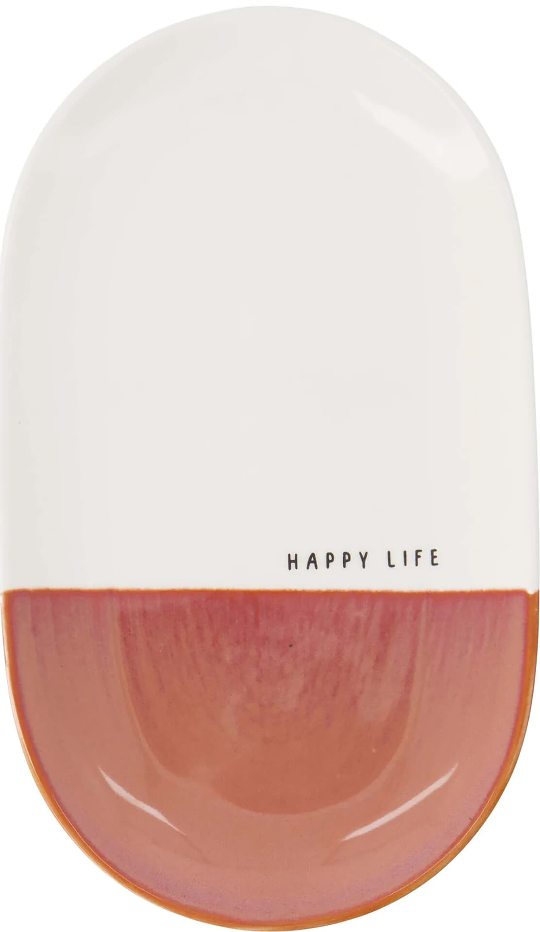 Zusss serveerschaal happy life wit/burgundy Rood