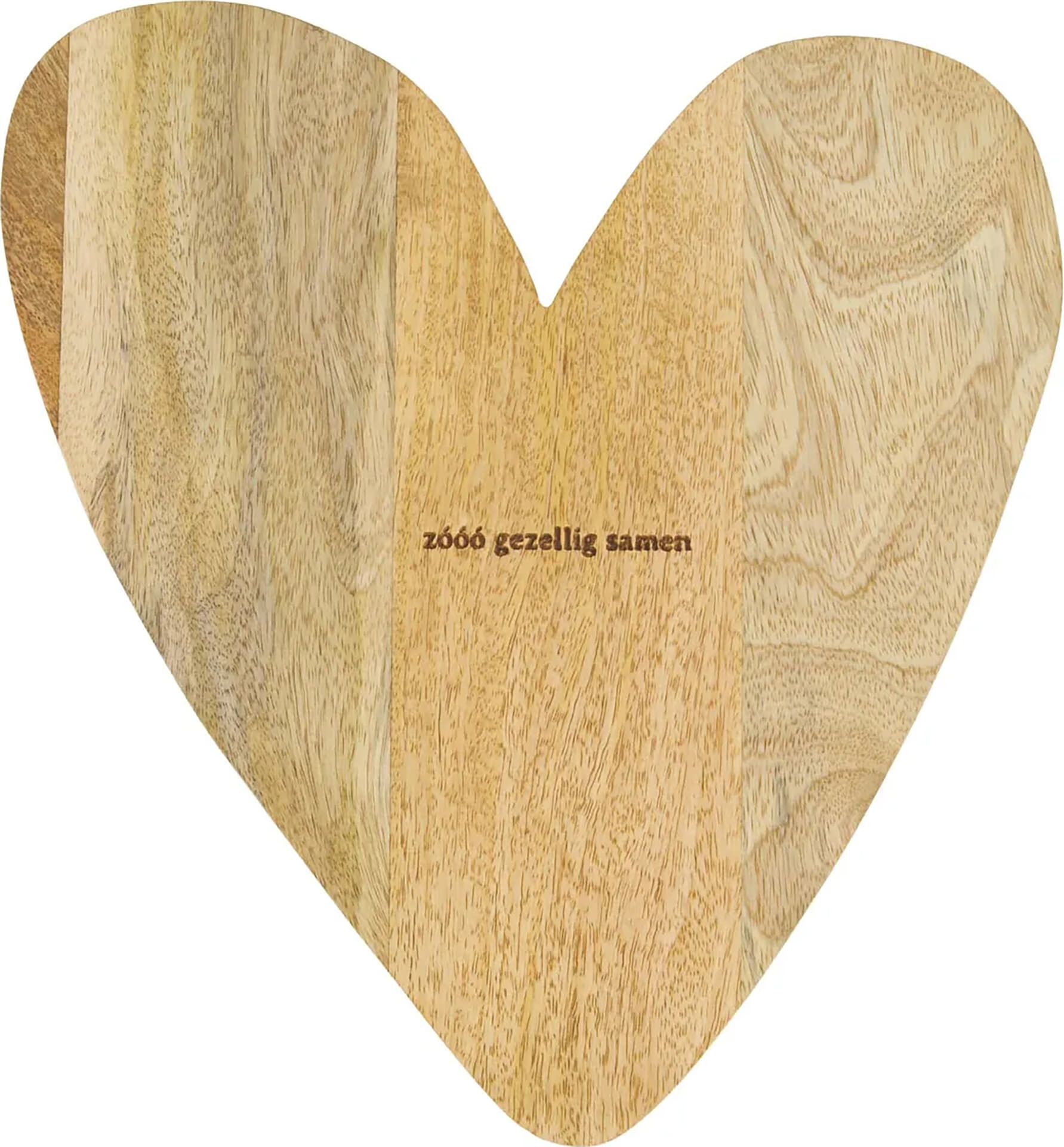 Zusss serveerplank hout hartje naturel Bruin