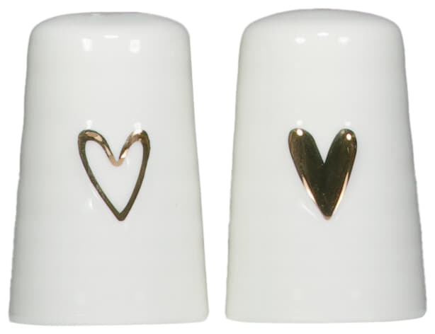 Zusss peper en zout stel hartje Wit