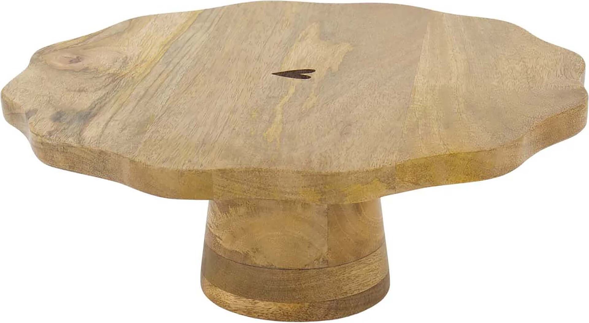 Zusss Taartplateau Hartje naturel Bruin