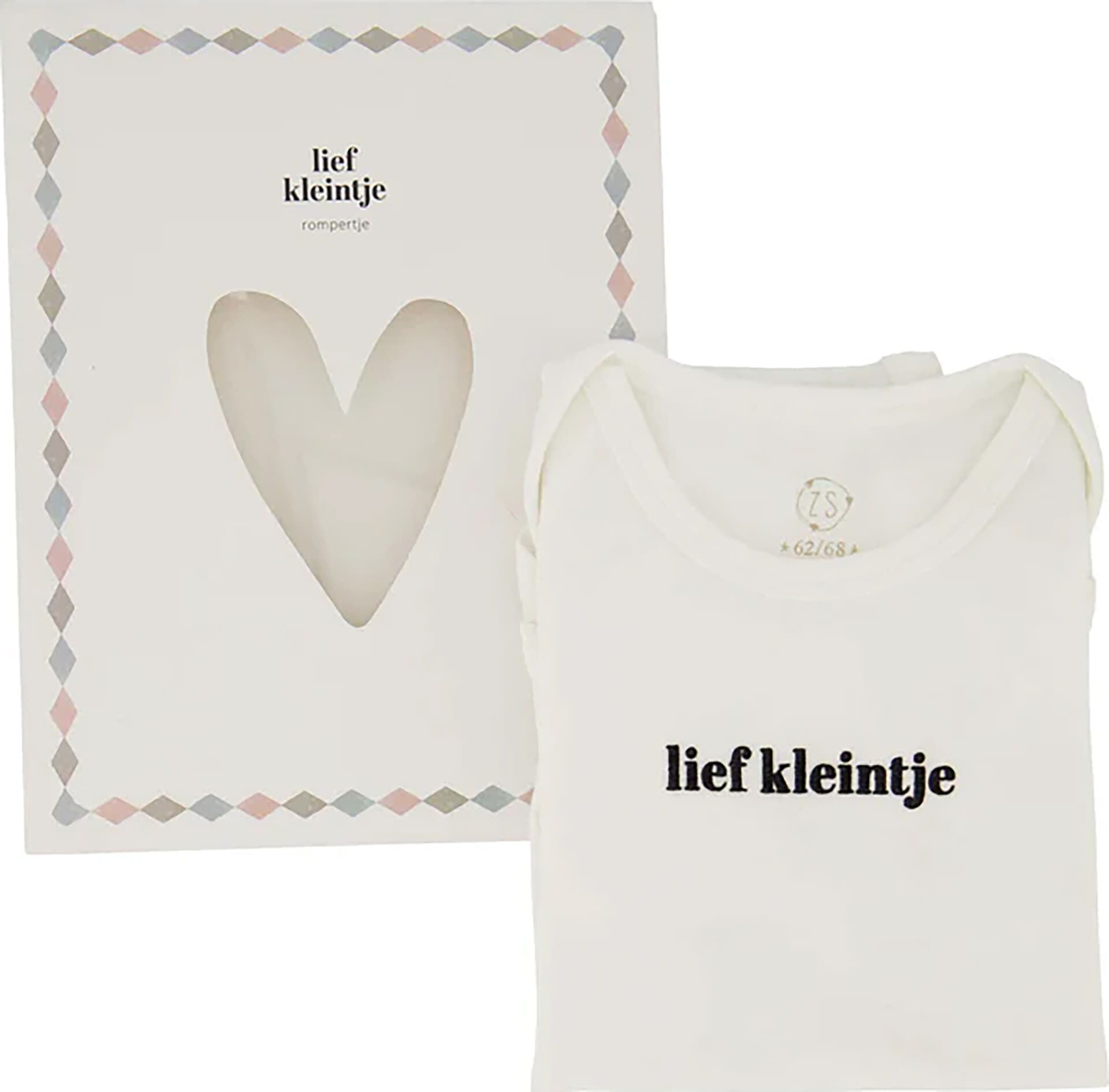 Zusss Rompertje lief kleintje in doosje Wit