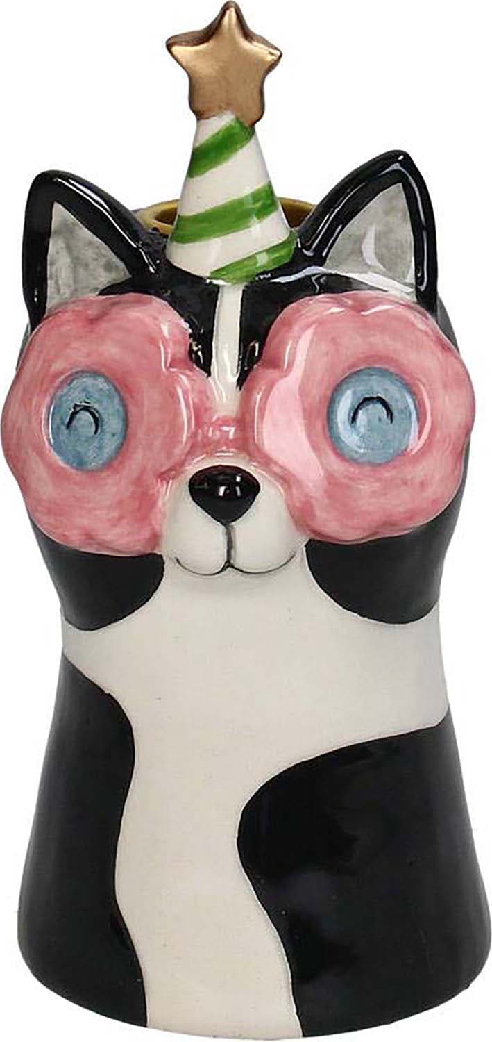 Bomont Collection Candle Stick Cat Dolomite Multi 7x7x14.5cm Multi