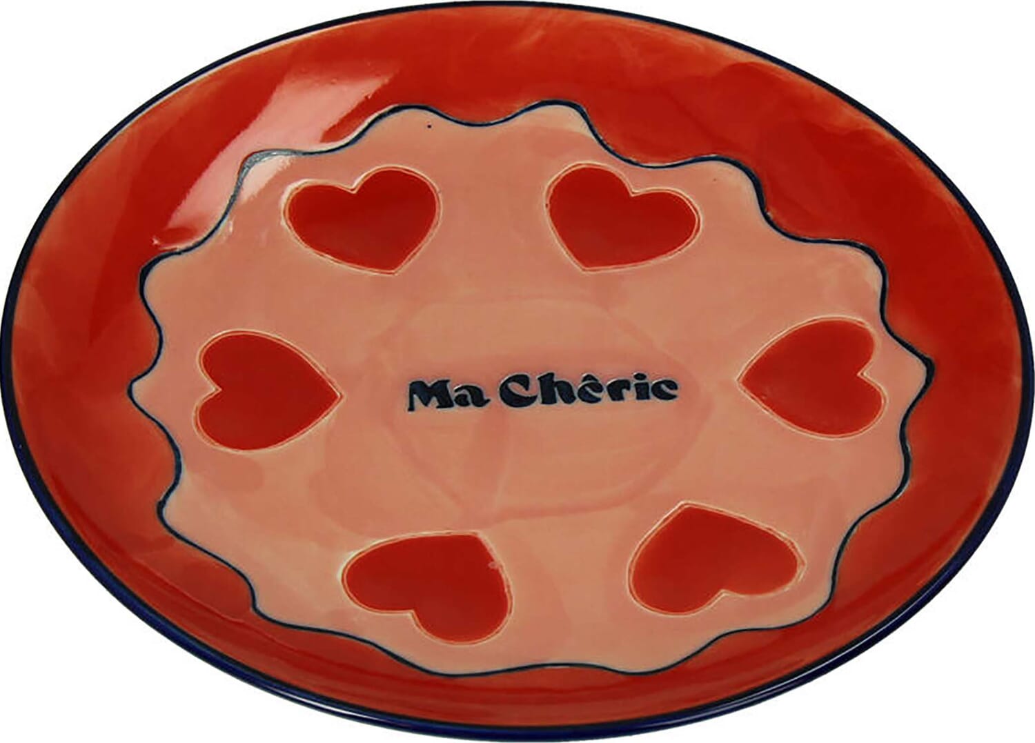 Bomont Collection Plate Hearts Stoneware Multi 20x20x2.5cm Multi